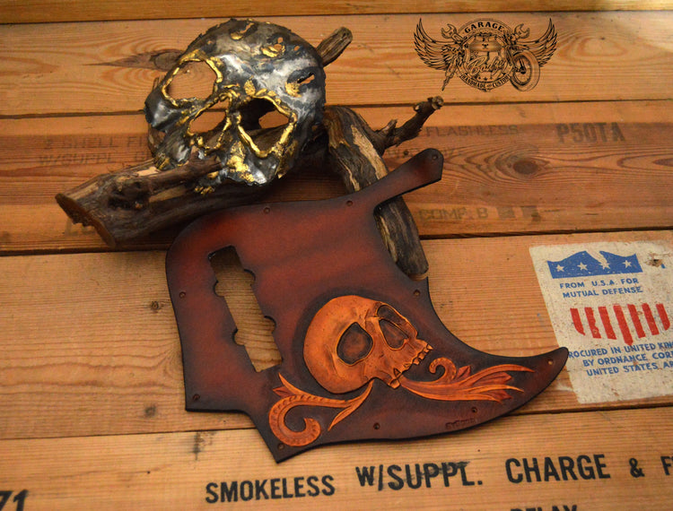 Custom Leather Pickguards For Bass Guitars