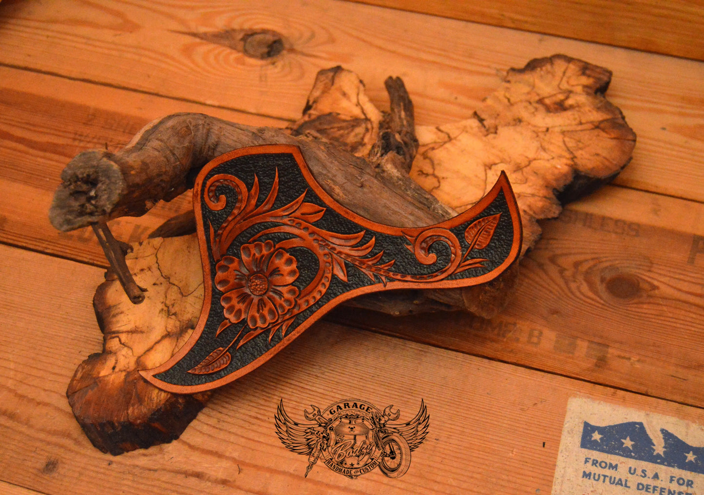 Floral Custom Leather Taylor Pickguard-ByBodzi
