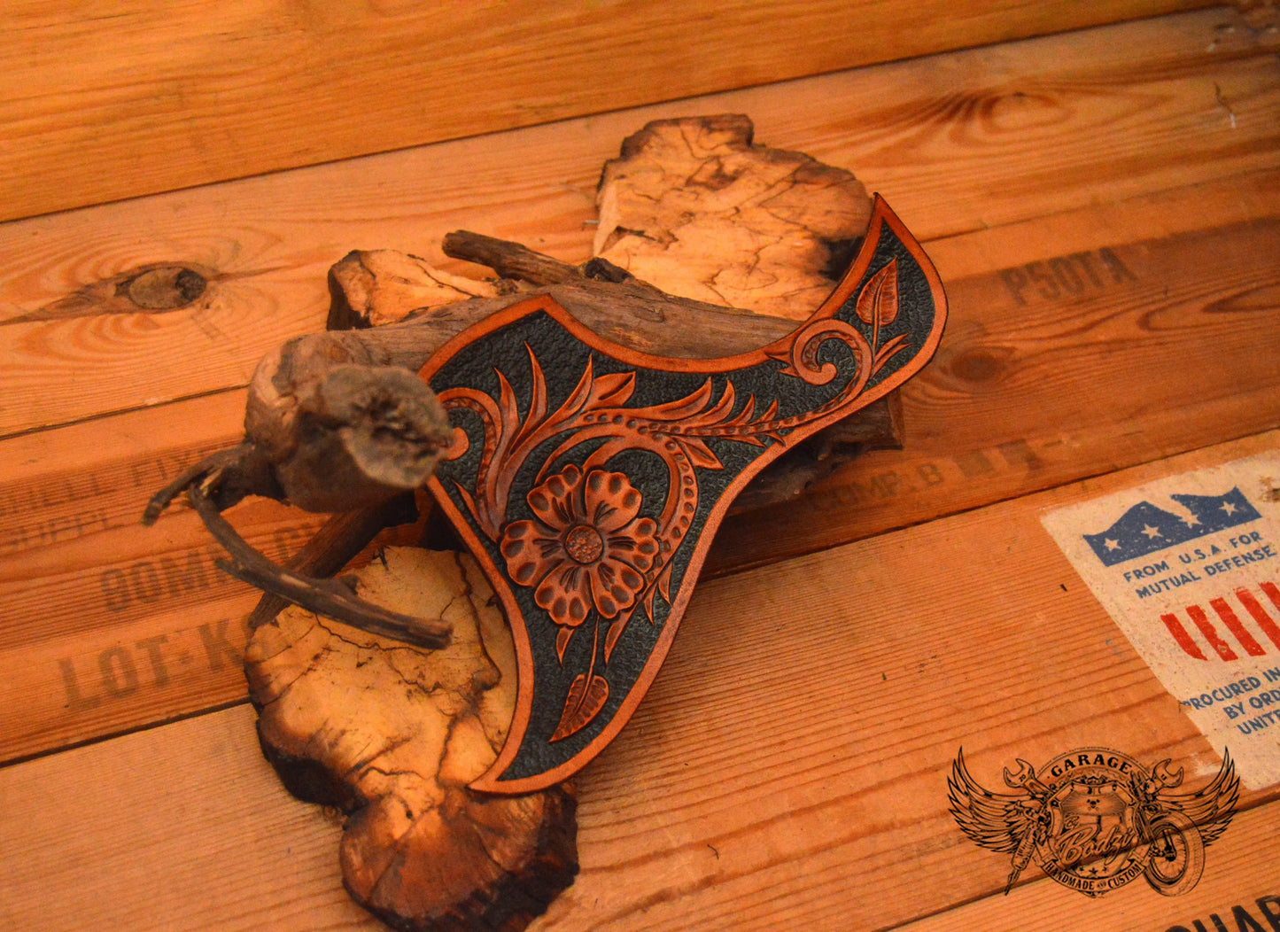 Floral Custom Leather Taylor Pickguard-ByBodzi