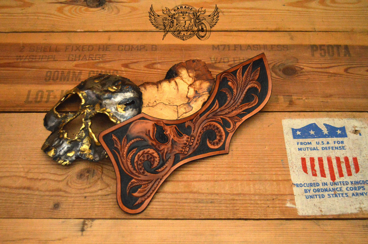 Antique Skull Gibson J200 Pickguard-ByBodzi-ByBodzi