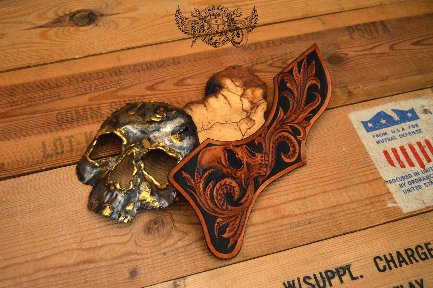 Antique Skull Gibson J200 Pickguard-ByBodzi-ByBodzi
