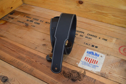 Basic Black Leather Guitar Strap v1.0-ByBodzi-ByBodzi