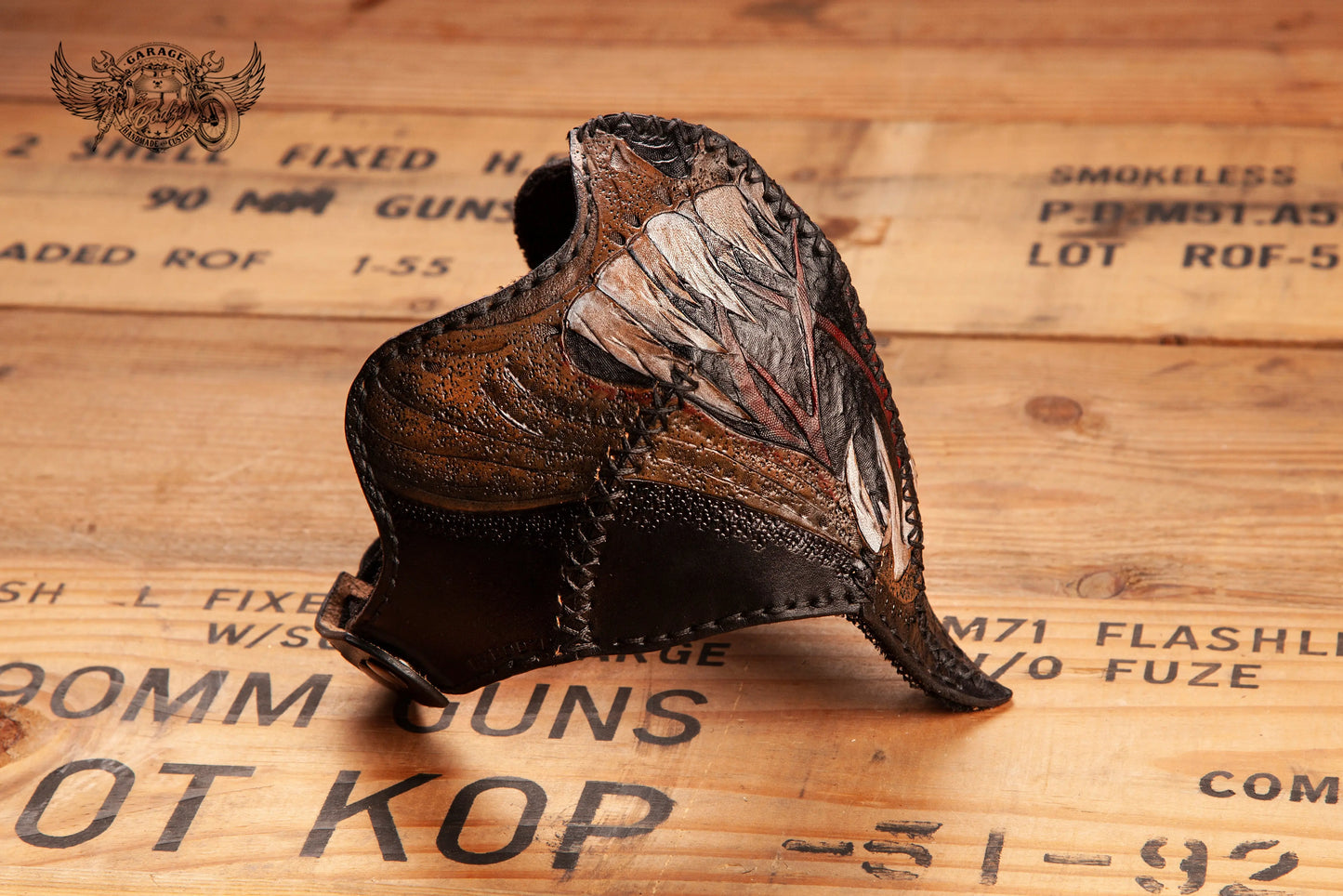 Beast Motorcycle Leather Half Mask-ByBodzi