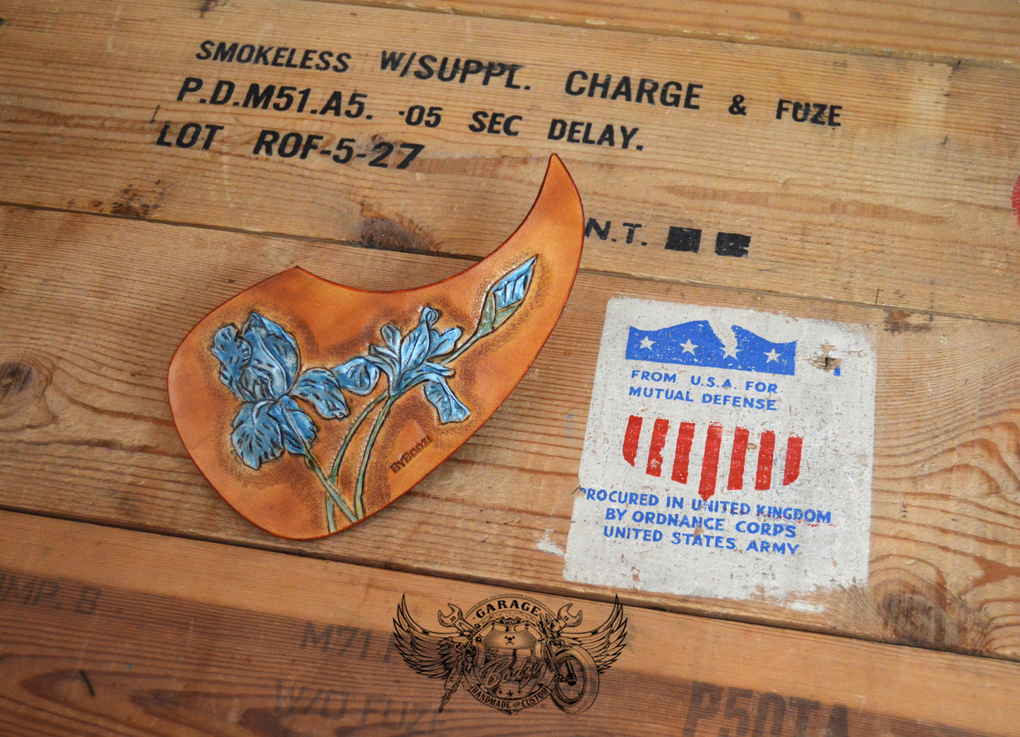 Blue Iris Acoustic Guitar Pickguard - ByBodzi