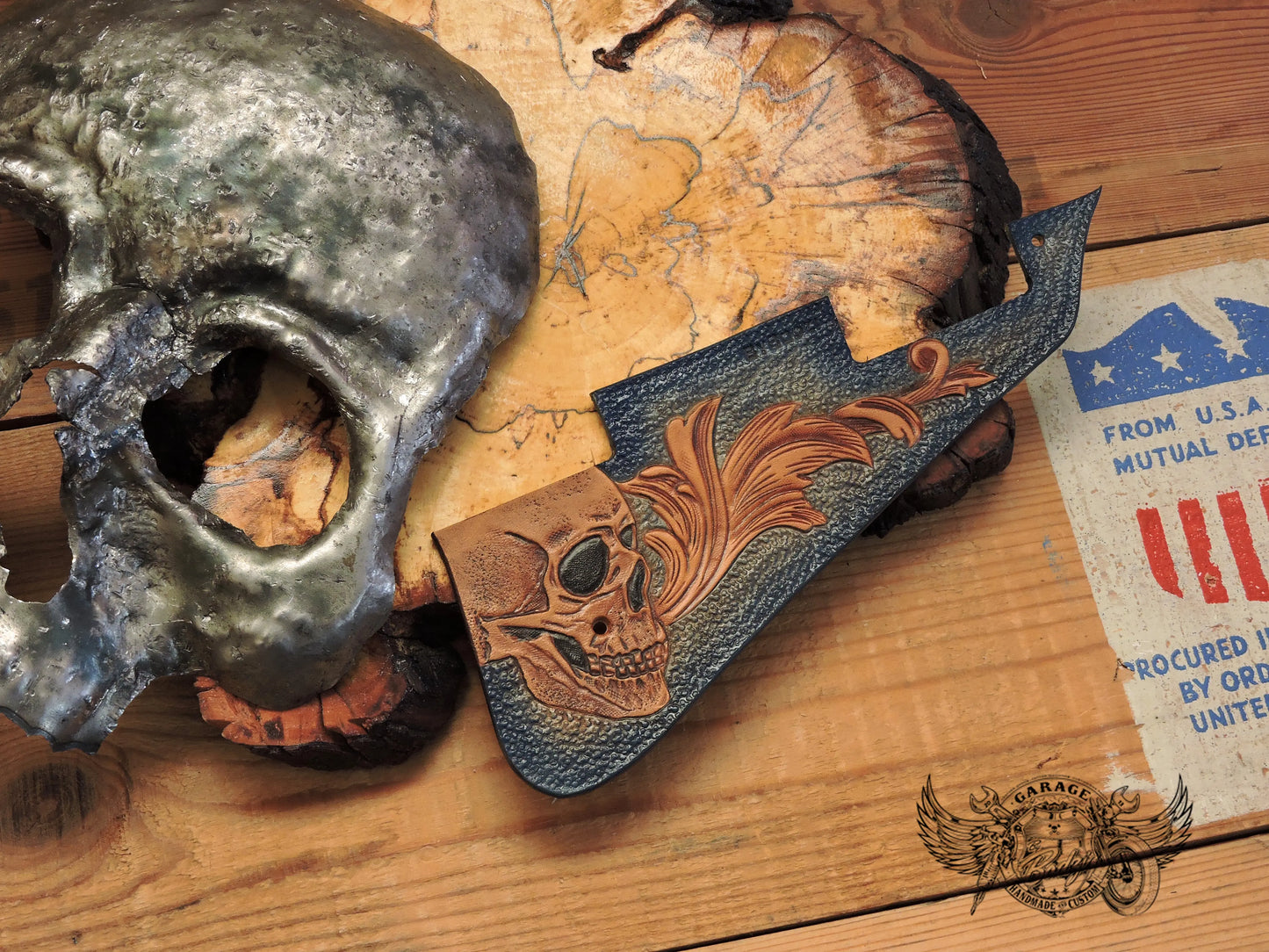Carved Skull Gibson Les Paul Pickguard-ByBodzi-ByBodzi