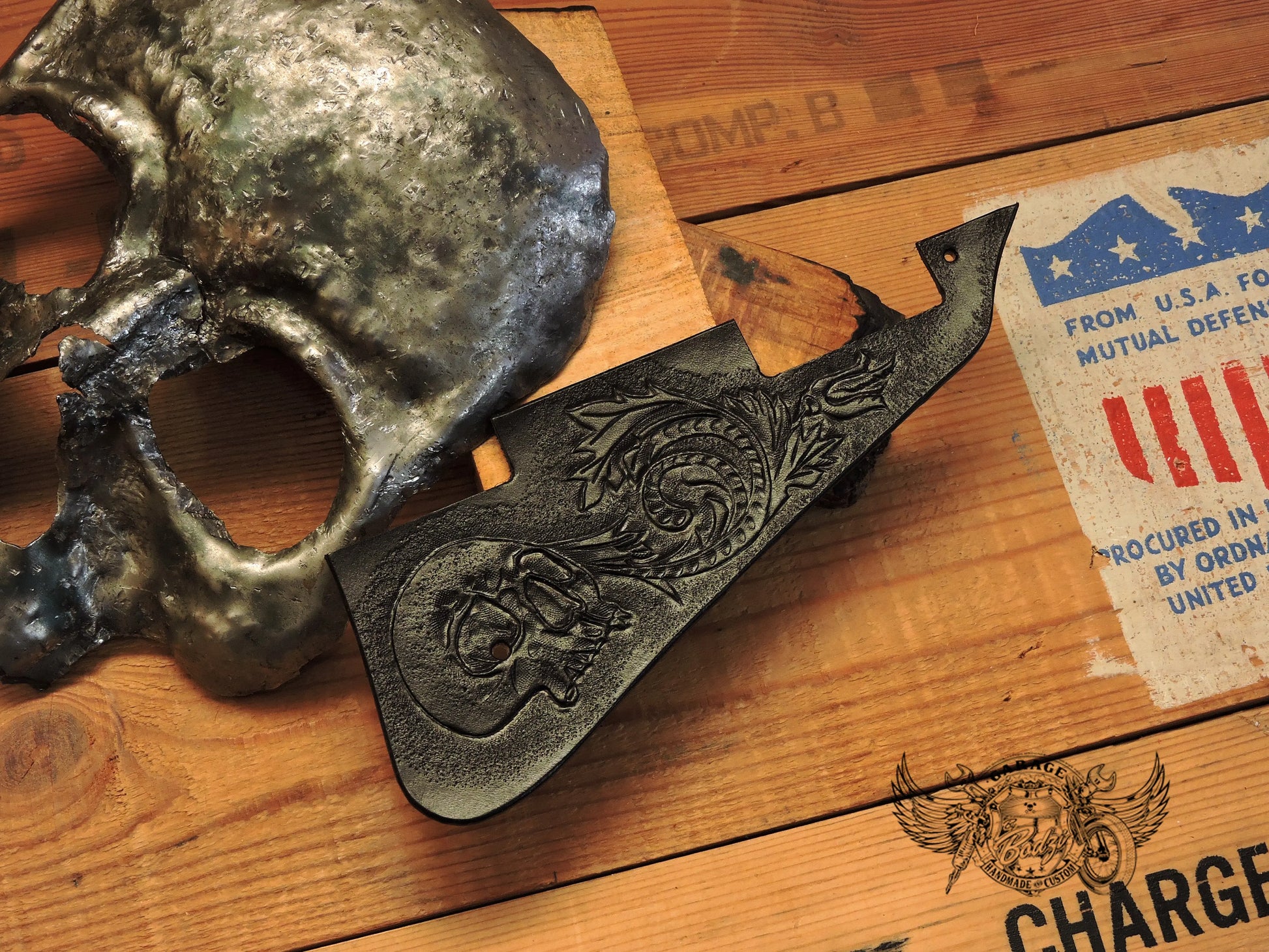 Carved Skulls Gibson Les Paul Pickguard-ByBodzi-ByBodzi