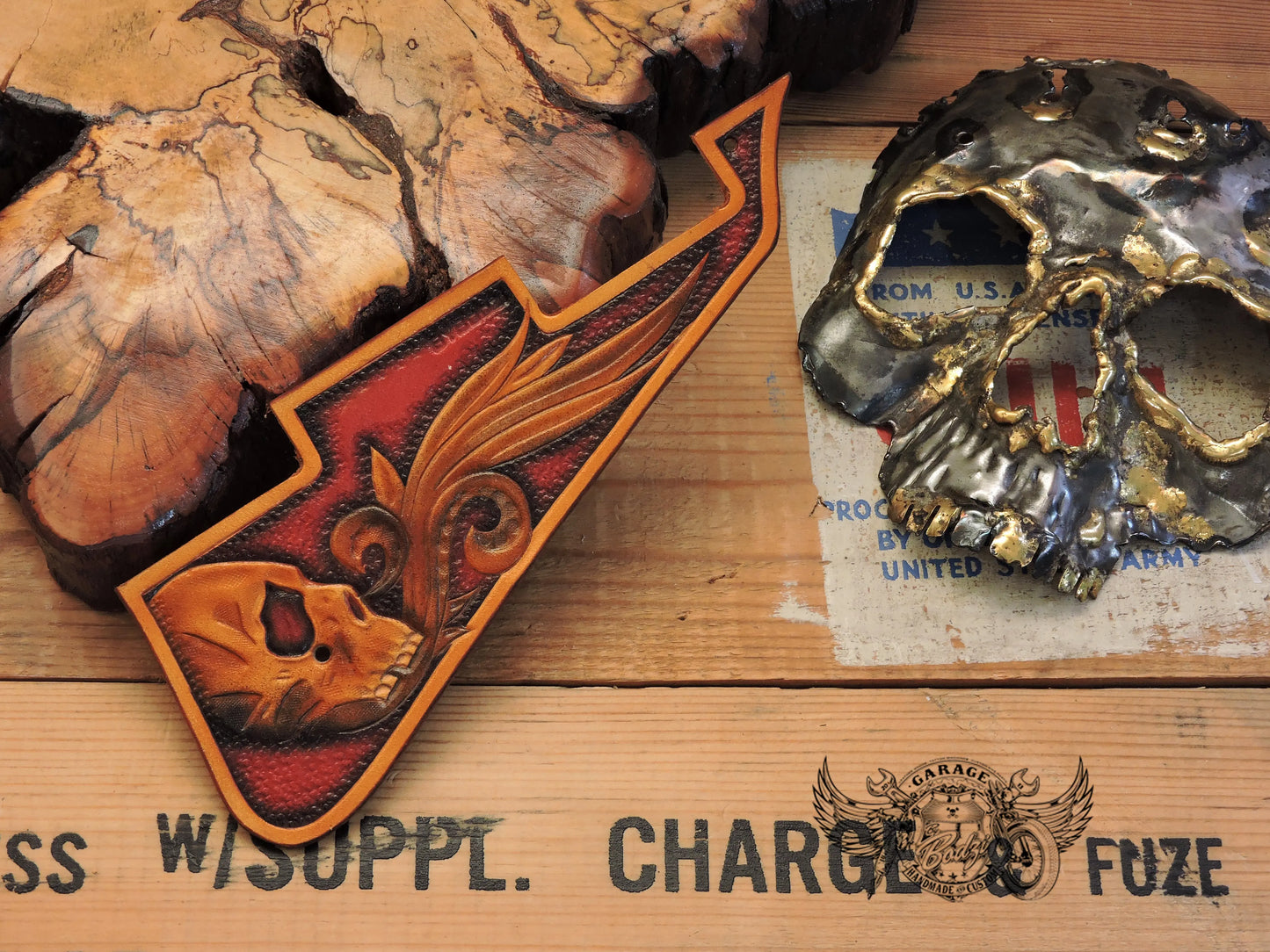 Carved Skulls Gibson Les Paul Pickguard-ByBodzi-ByBodzi