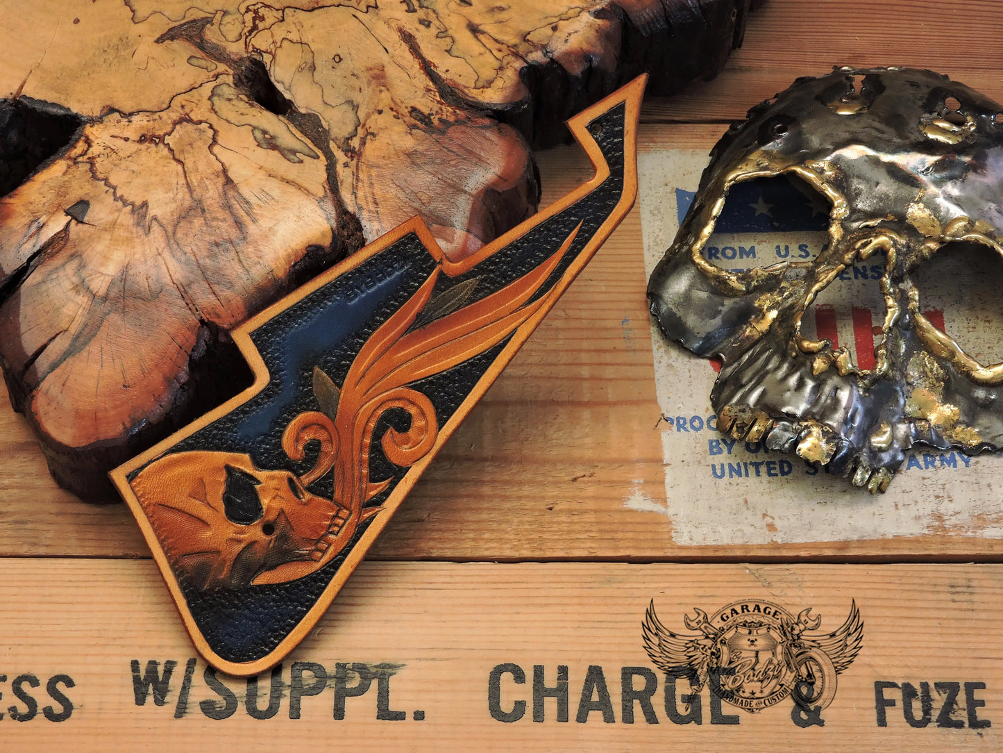 Carved Skulls Gibson Les Paul Pickguard-ByBodzi-ByBodzi