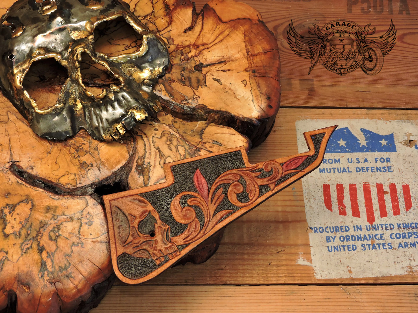 Carved Skulls Gibson Les Paul Pickguard-ByBodzi-ByBodzi