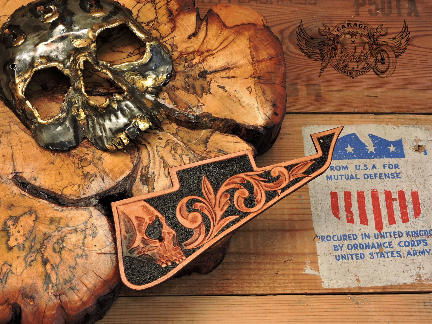 Carved Skulls Gibson Les Paul Pickguard-ByBodzi-ByBodzi