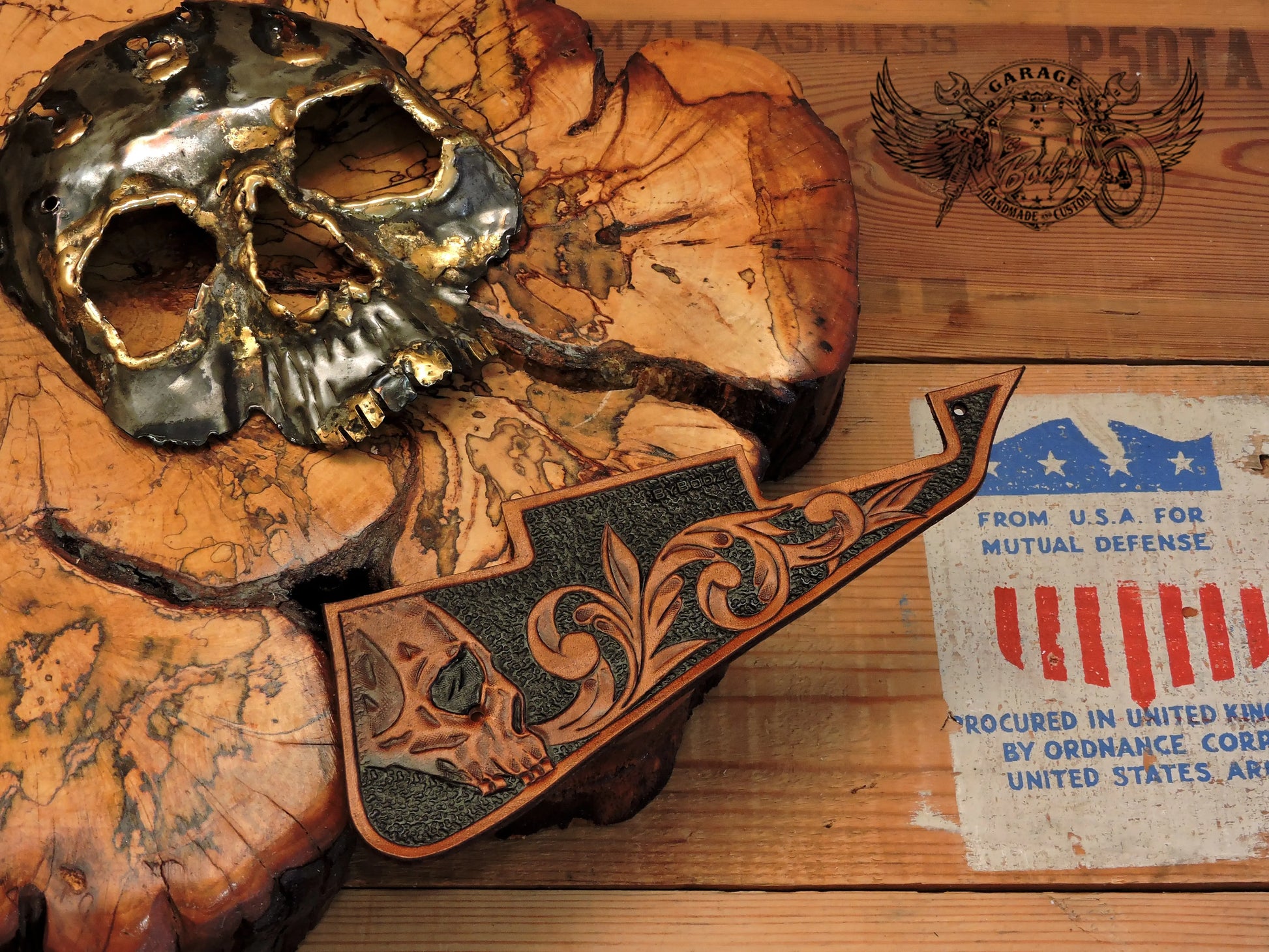 Carved Skulls Gibson Les Paul Pickguard-ByBodzi-ByBodzi