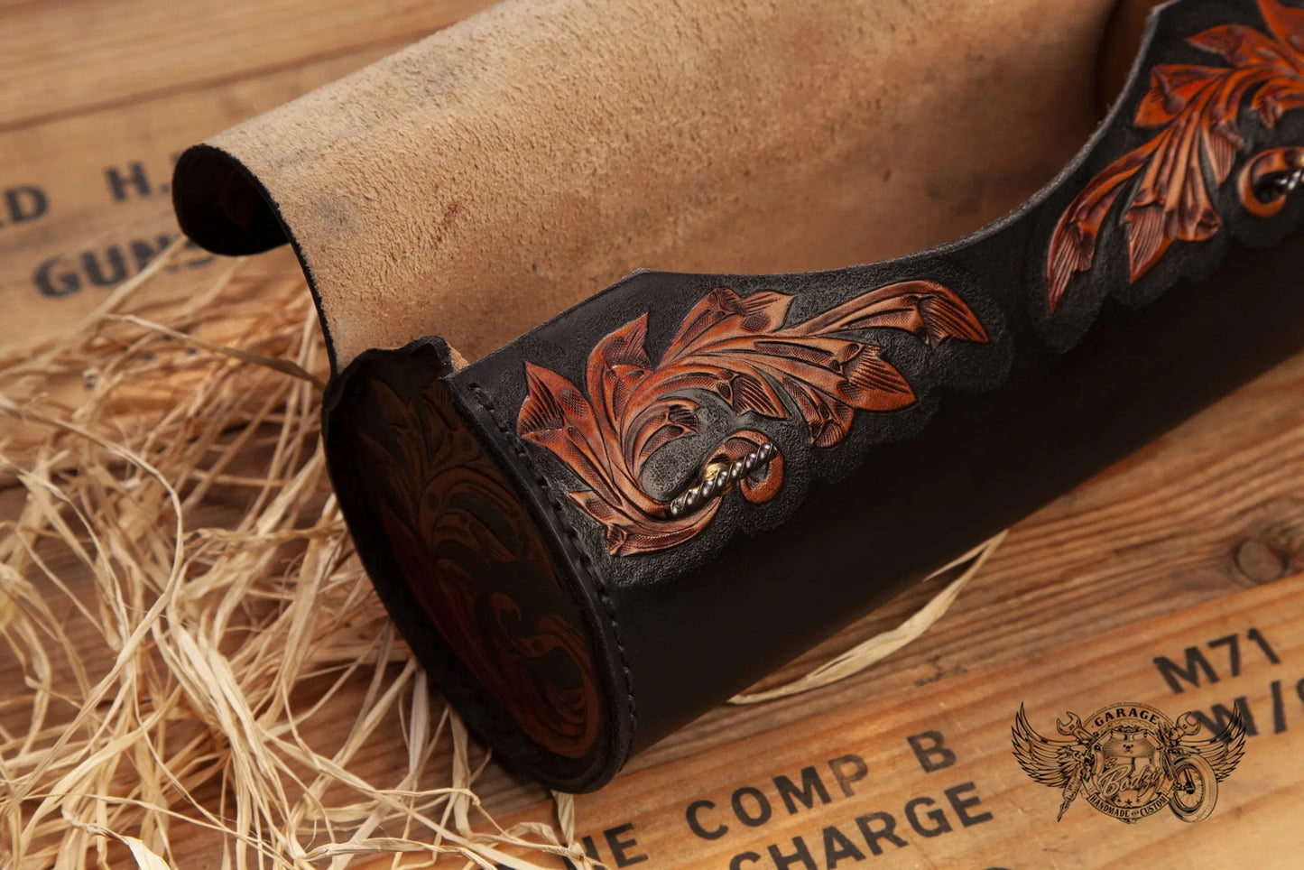 Custom Leather Motorcycle Tool Bag-ByBodzi-ByBodzi