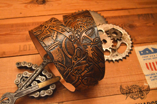 Steampunk Leather Guitar Strap-ByBodzi