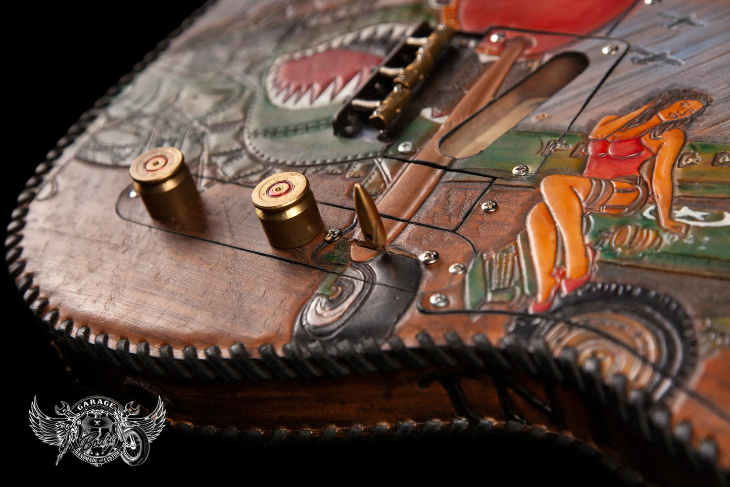Death From Above Military Leather Bound Telecaster Body-ByBodzi-ByBodzi