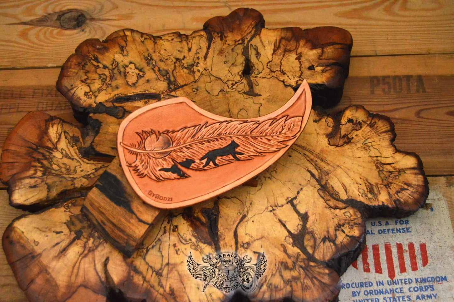 Feather & Wolves Acoustic Guitar Pickguard-ByBodzi-ByBodzi
