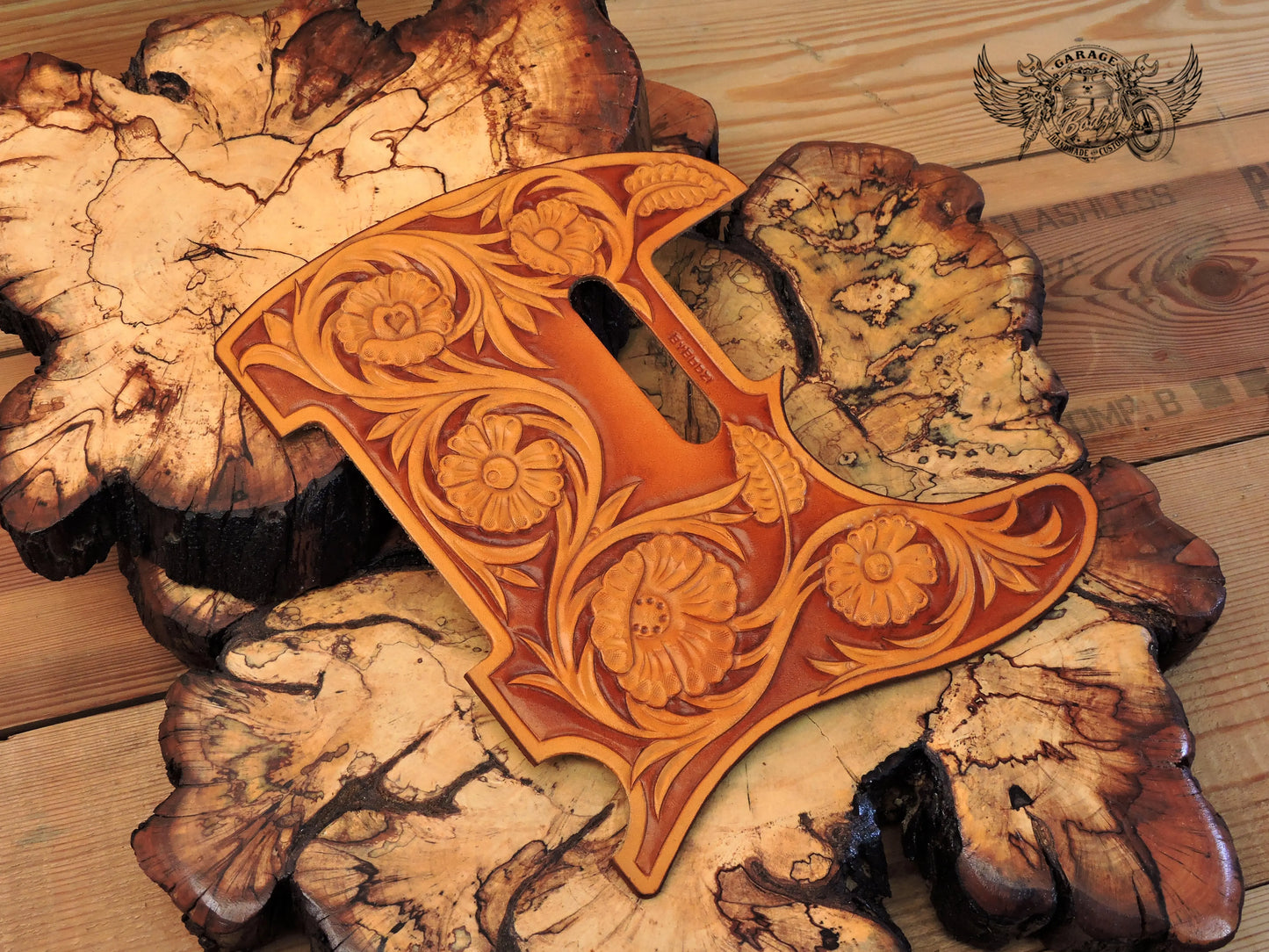 Floral Sheridan Leather Telecaster Pickguard-ByBodzi-ByBodzi