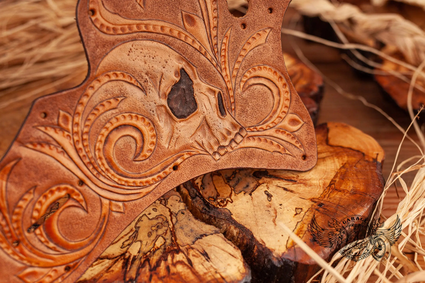 Floral Skull Thinline Telecaster Pickguard-ByBodzi-ByBodzi