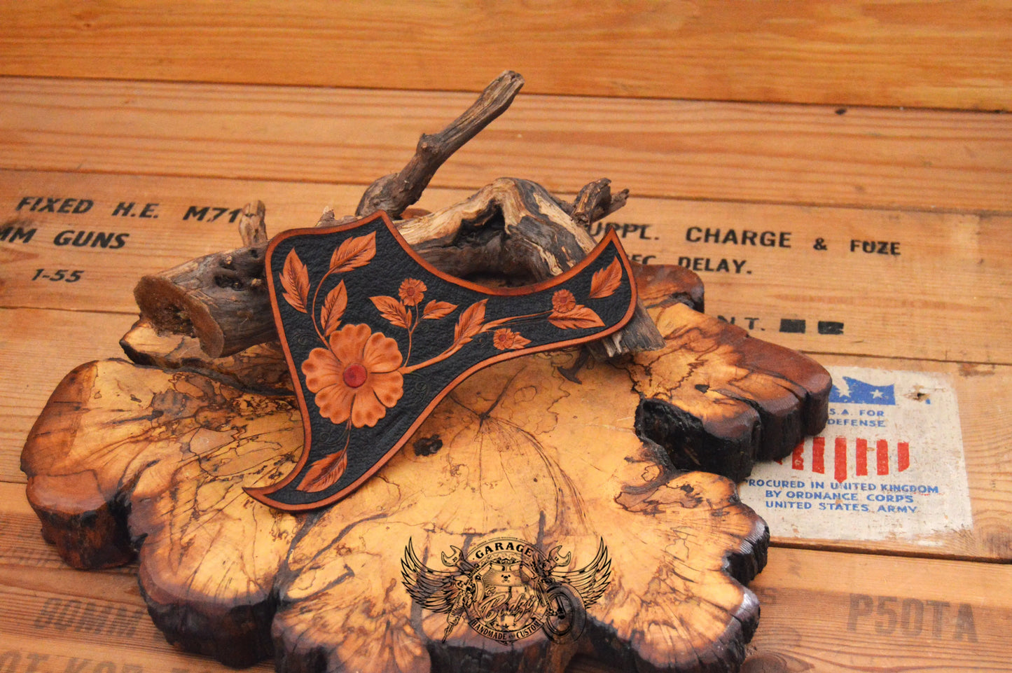 Floral Custom Leather Taylor Pickguard v2.0-ByBodzi