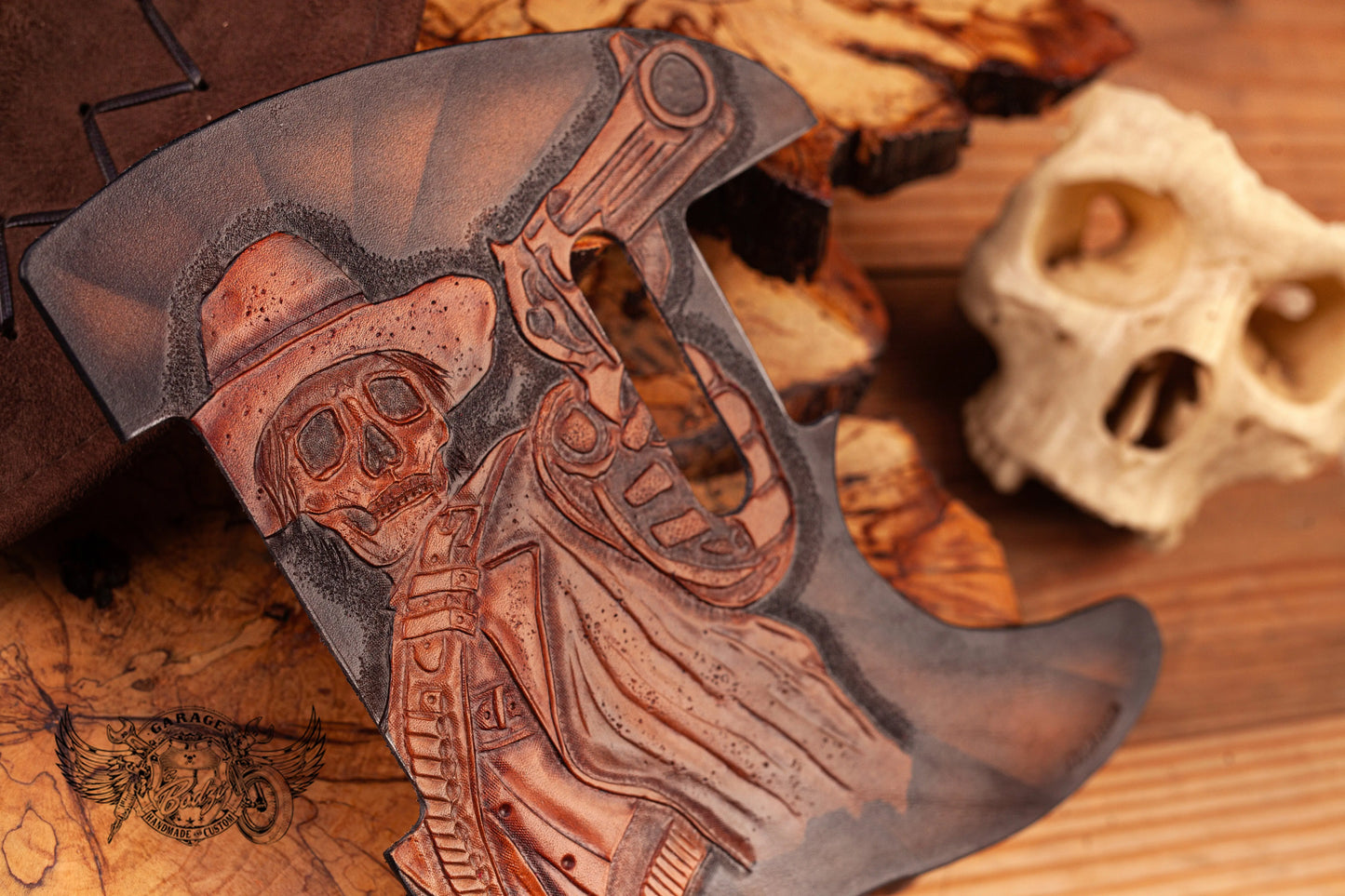 Gunslinger Cowboy Leather Telecaster Pickguard-ByBodzi-ByBodzi