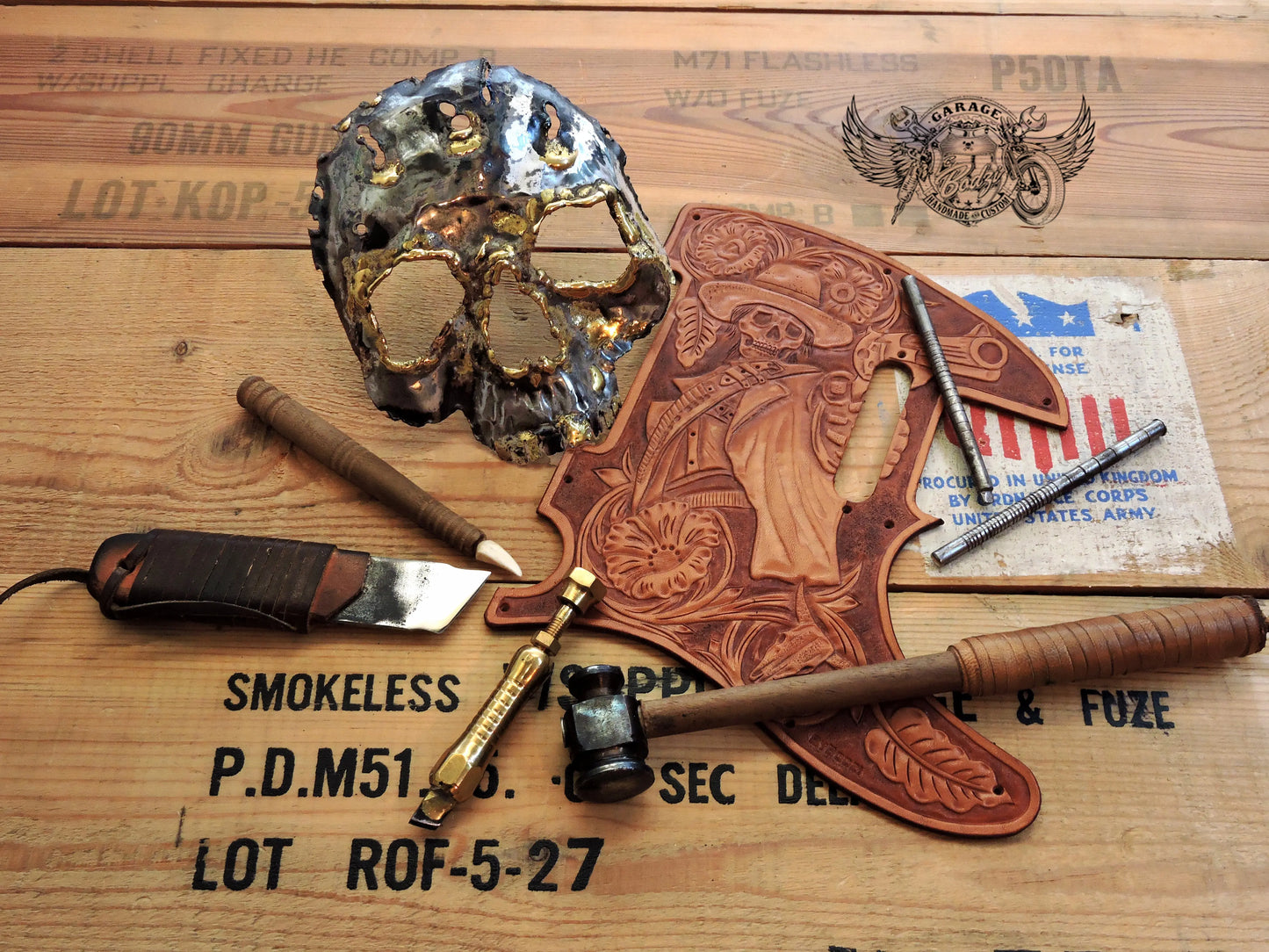 Gunslinger Cowboy Leather Telecaster Pickguard v2.0-ByBodzi-ByBodzi