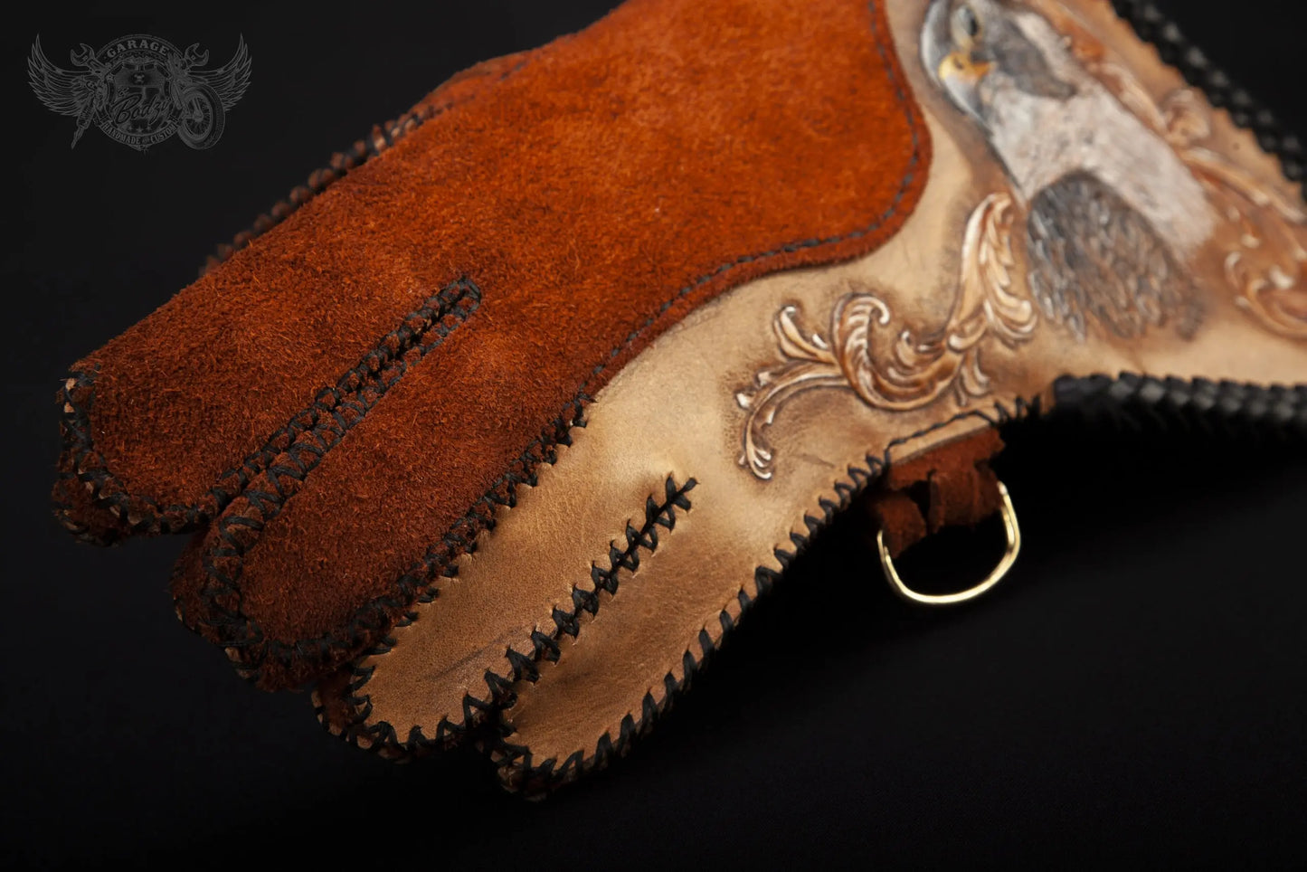 Handmade Leather Falconry Glove-ByBodzi