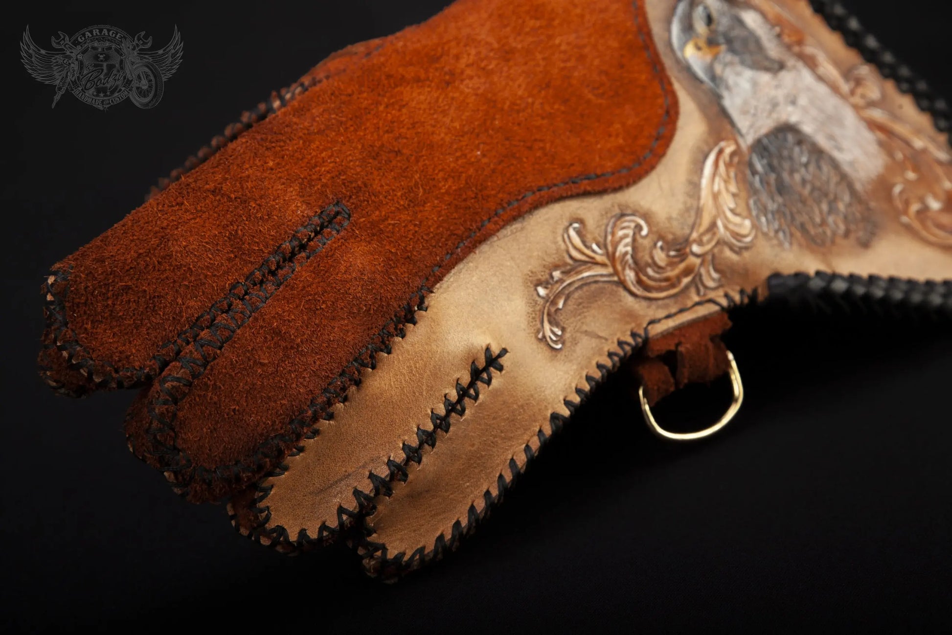 Handmade Leather Falconry Glove-ByBodzi