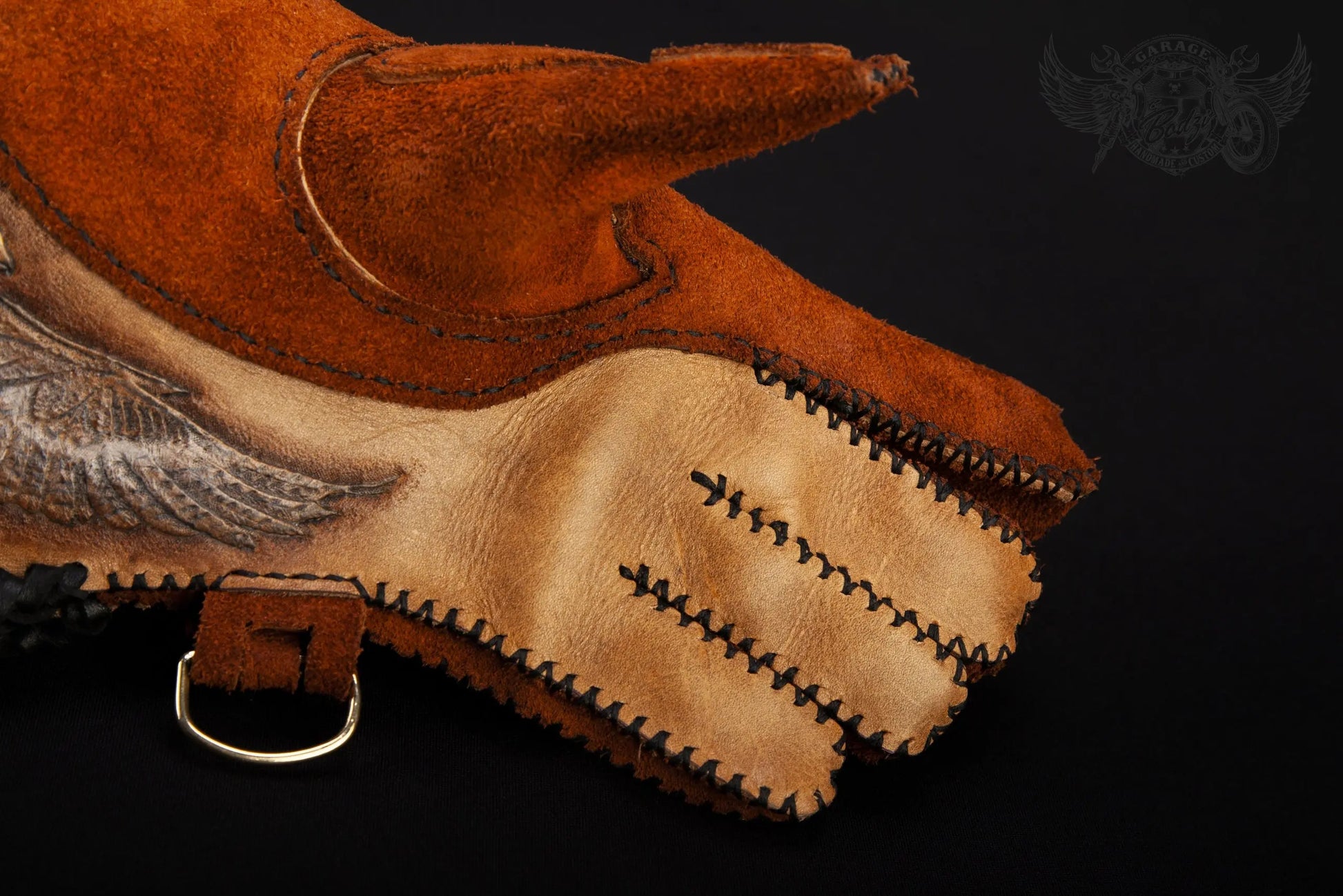 Handmade Leather Falconry Glove-ByBodzi
