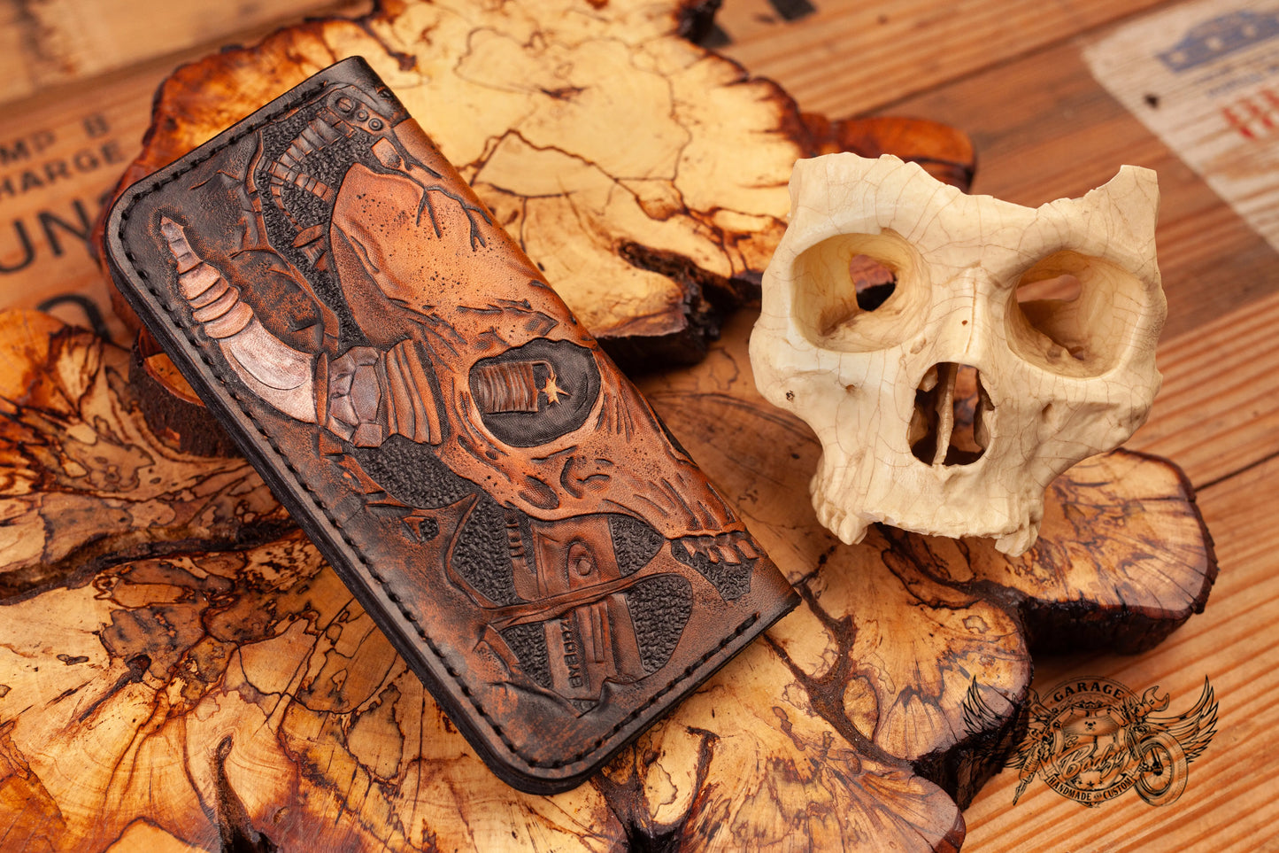 Horned Skull Leather Long Leather Wallet v1.0-ByBodzi-ByBodzi