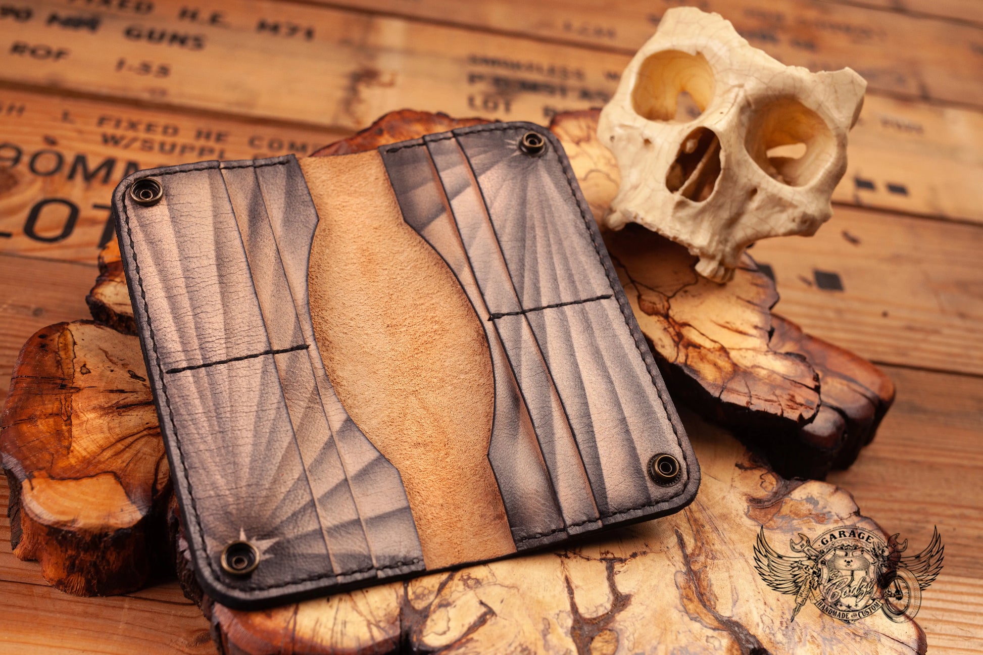 Horned Skull Leather Long Leather Wallet v1.0-ByBodzi-ByBodzi