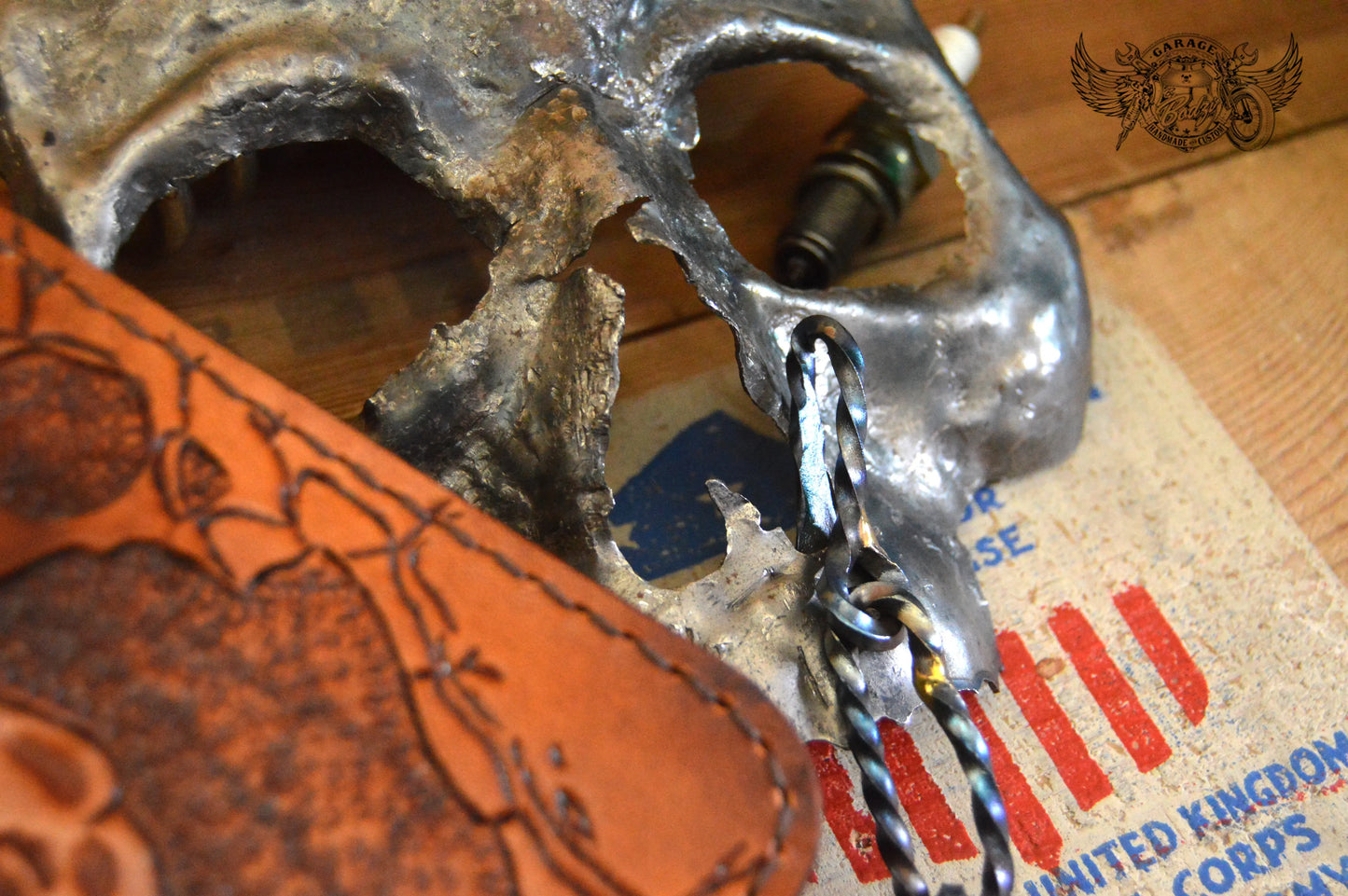Horned Skull Leather Long Leather Wallet v2.0-ByBodzi-ByBodzi