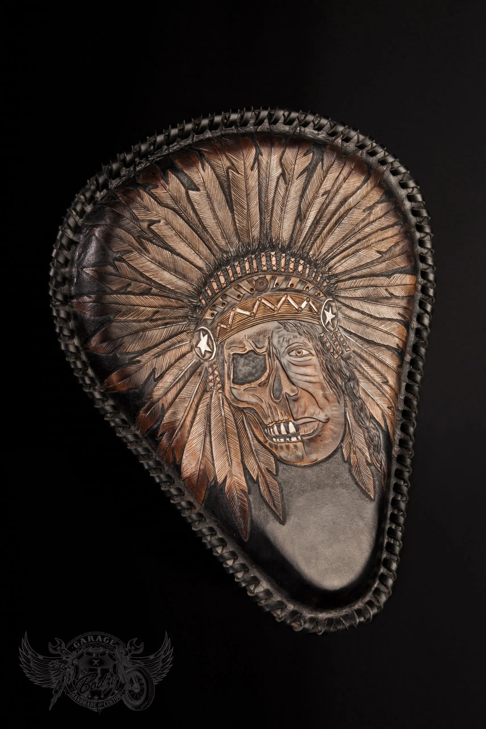 Indian Chief Leather Motorcycle Solo Seat-ByBodzi