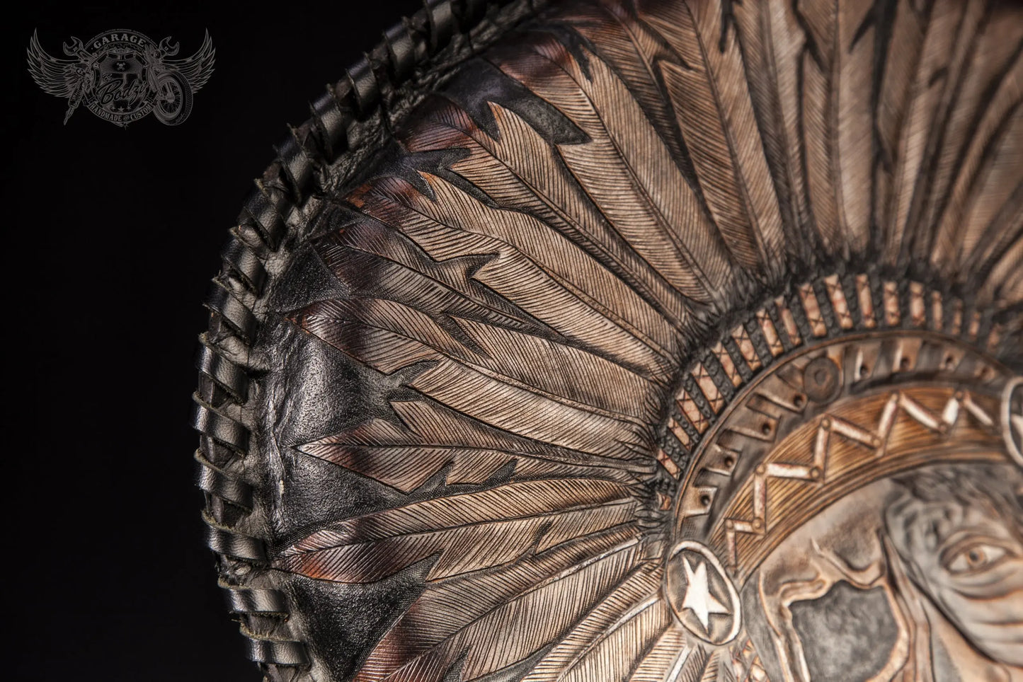 Indian Chief Leather Motorcycle Solo Seat-ByBodzi