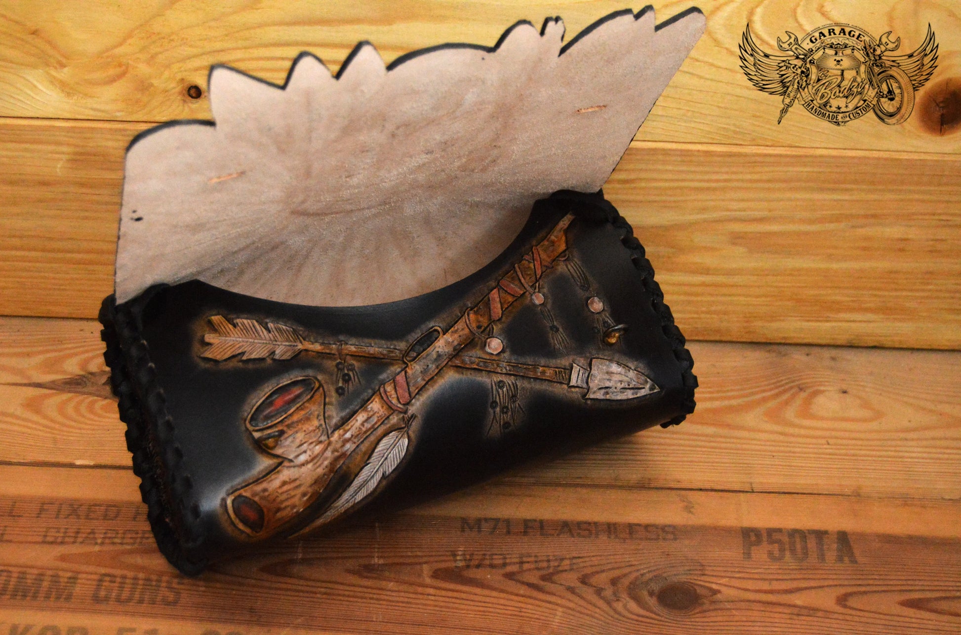 Indian Chief Leather Motorcycle Tool Bag-ByBodzi-ByBodzi