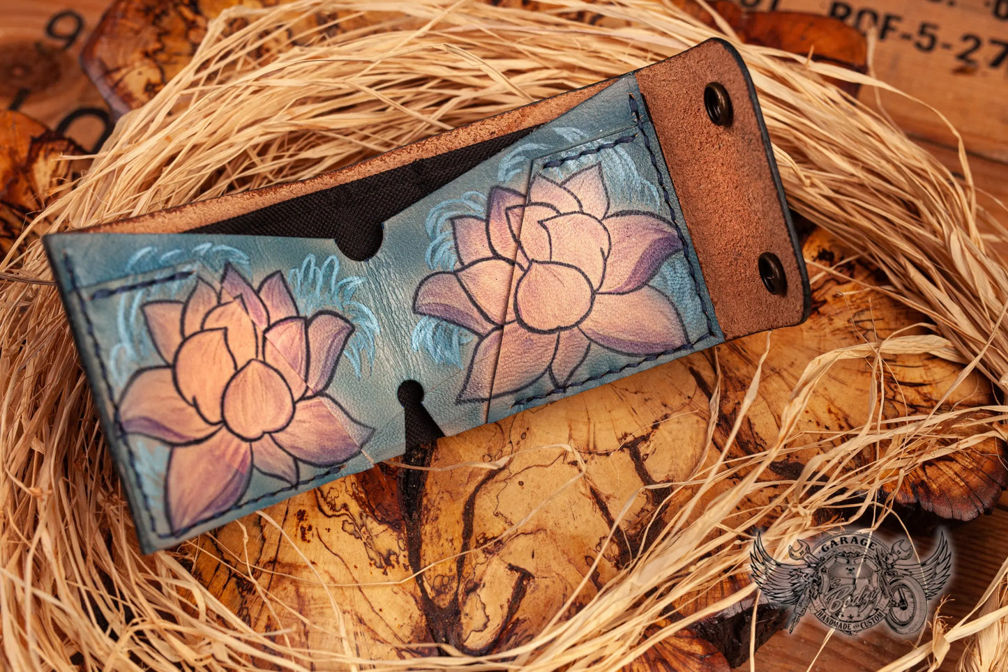 Lotus & Koi Fish Leather Wallet v0.5-ByBodzi-ByBodzi