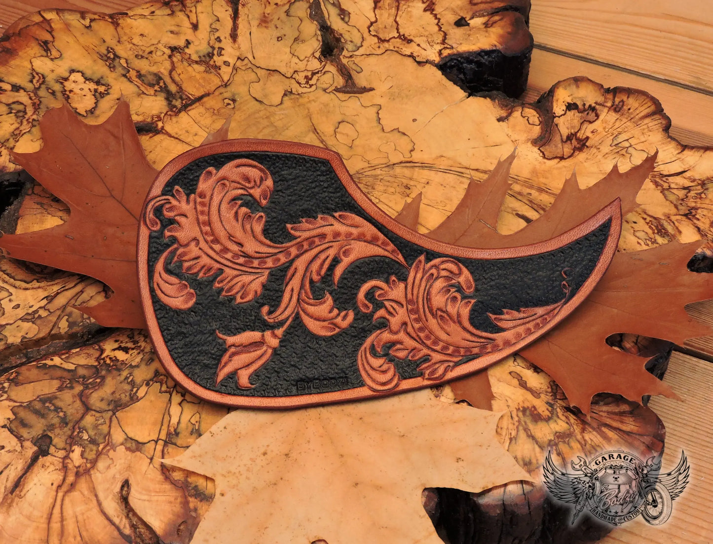 Mahogany Filigree Acoustic Guitar Pickguard-ByBodzi-ByBodzi