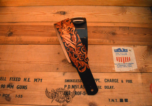 Maiden In Vines Leather Guitar Strap-ByBodzi-ByBodzi