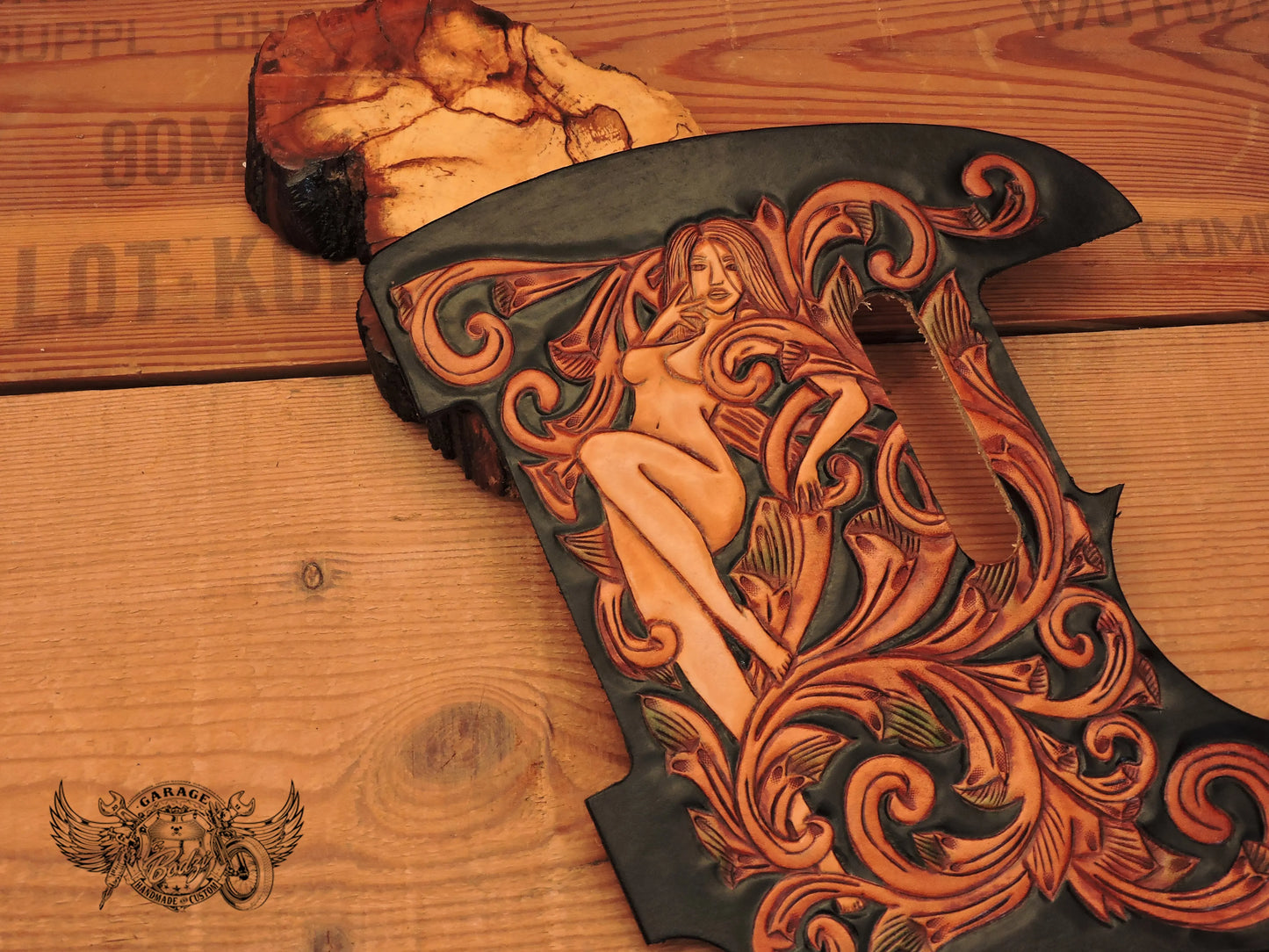 Maiden In Vines Leather Telecaster Pickguard-ByBodzi-ByBodzi