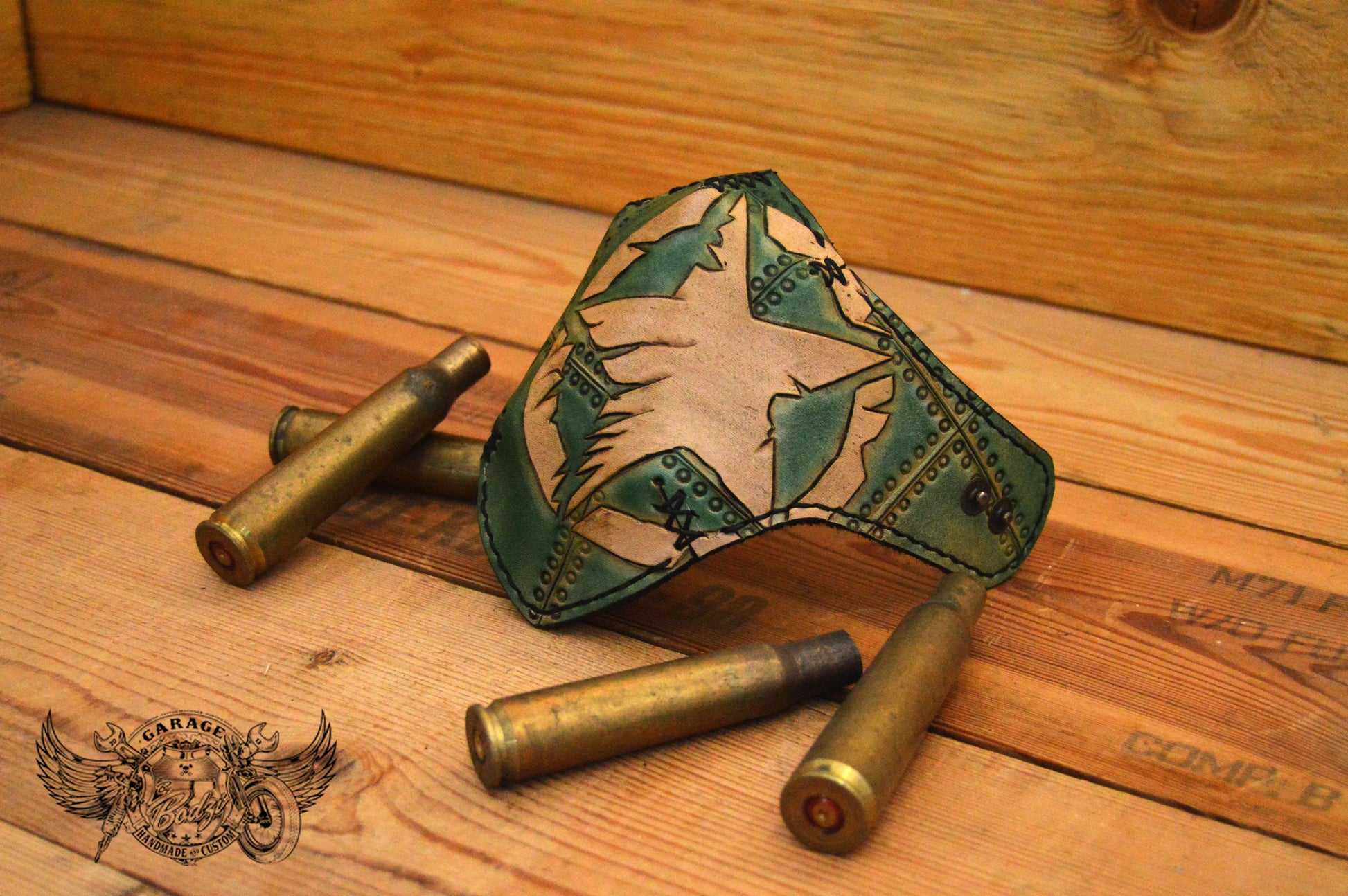 Military Star Motorcycle Leather Half Mask v2.0-ByBodzi