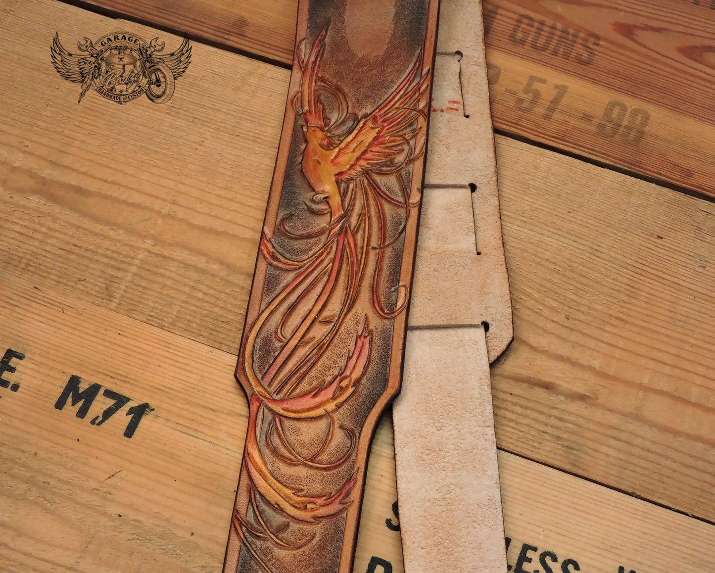 Phoenix Leather Guitar Strap-ByBodzi-ByBodzi