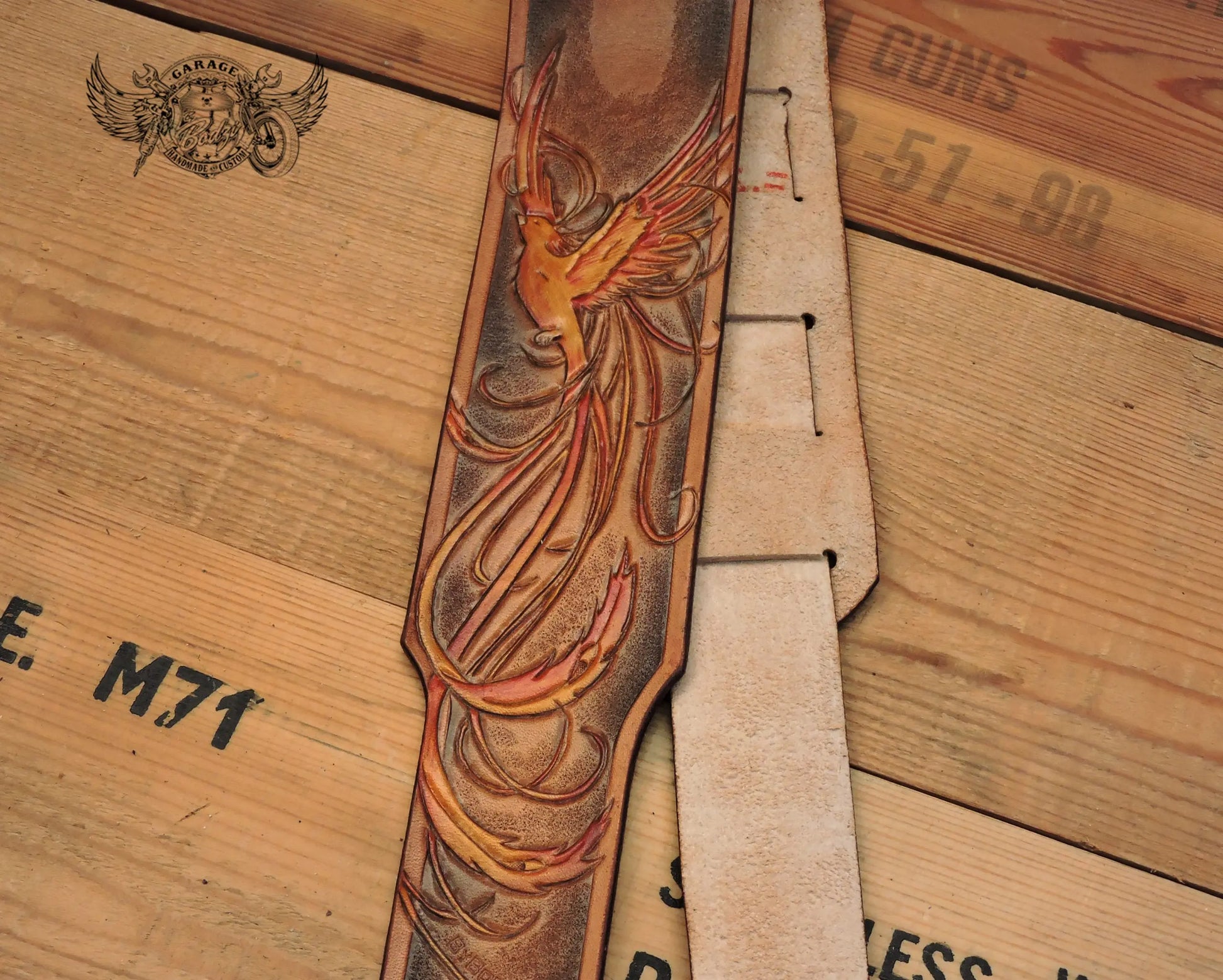 Phoenix Leather Guitar Strap-ByBodzi-ByBodzi
