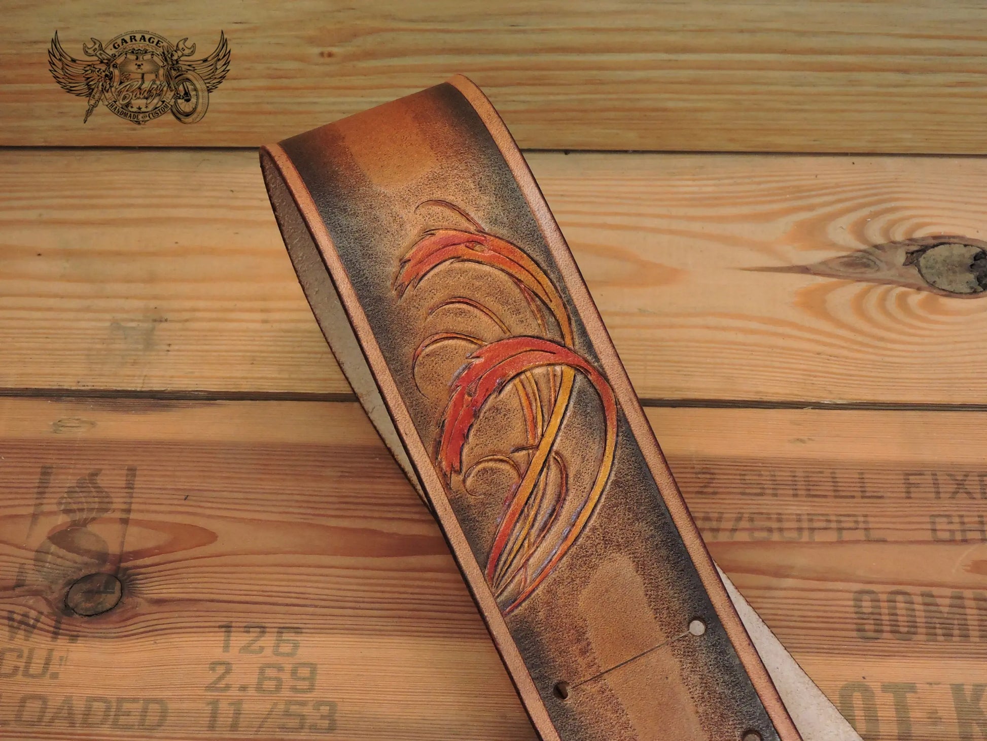 Phoenix Leather Guitar Strap-ByBodzi-ByBodzi