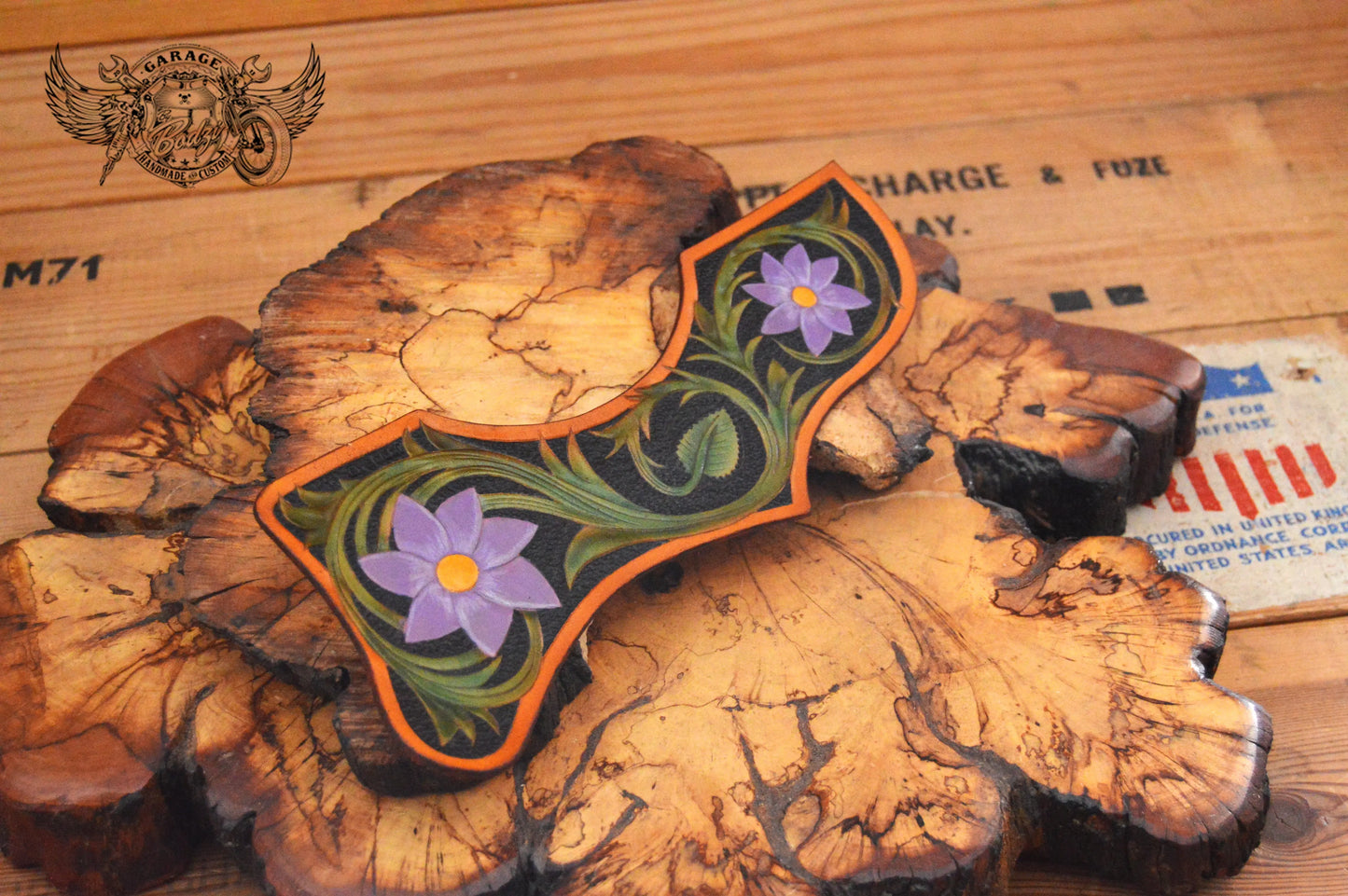 Purple Flowers Gibson J200 Pickguard-ByBodzi-ByBodzi