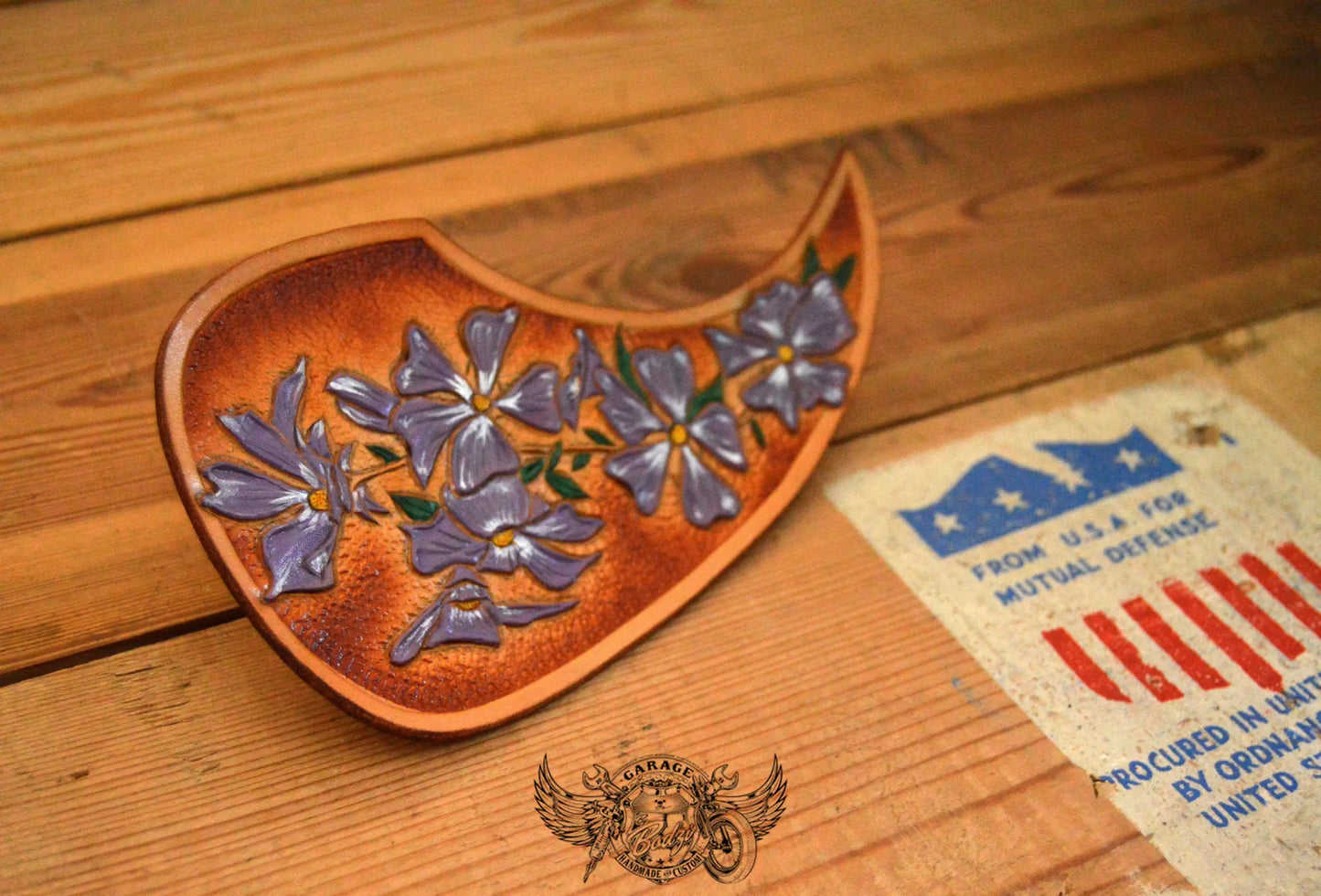 Purple Lilies Acoustic Guitar Pickguard-ByBodzi-ByBodzi