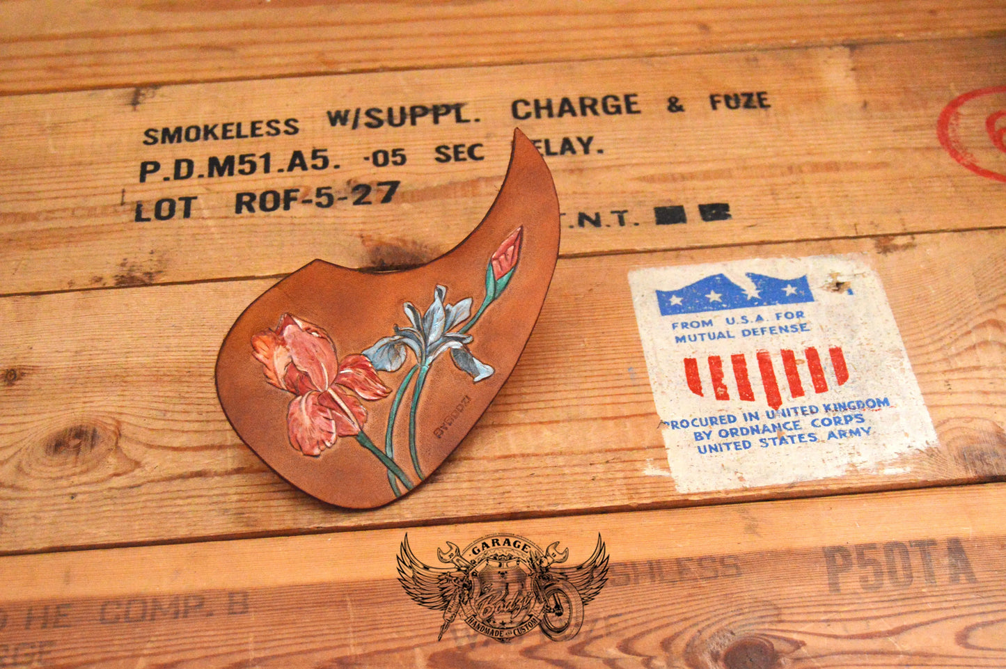 Red Iris Acoustic Guitar Pickguard-ByBodzi-ByBodzi