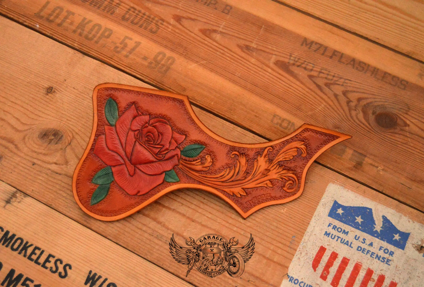 Red Rose Epiphone EJ200 Pickguard-ByBodzi-ByBodzi