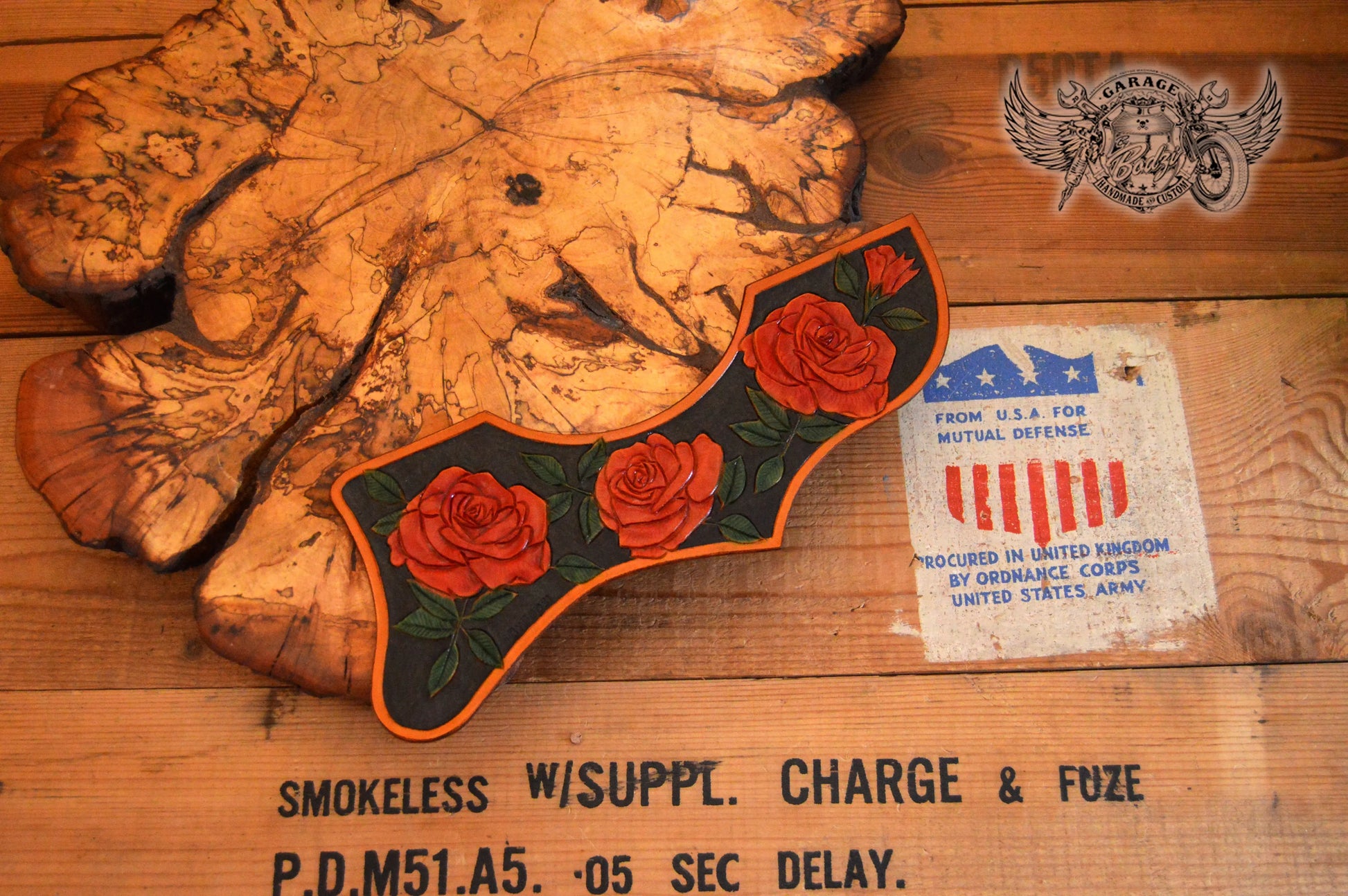 Red Roses Gibson J200 Pickguard-ByBodzi