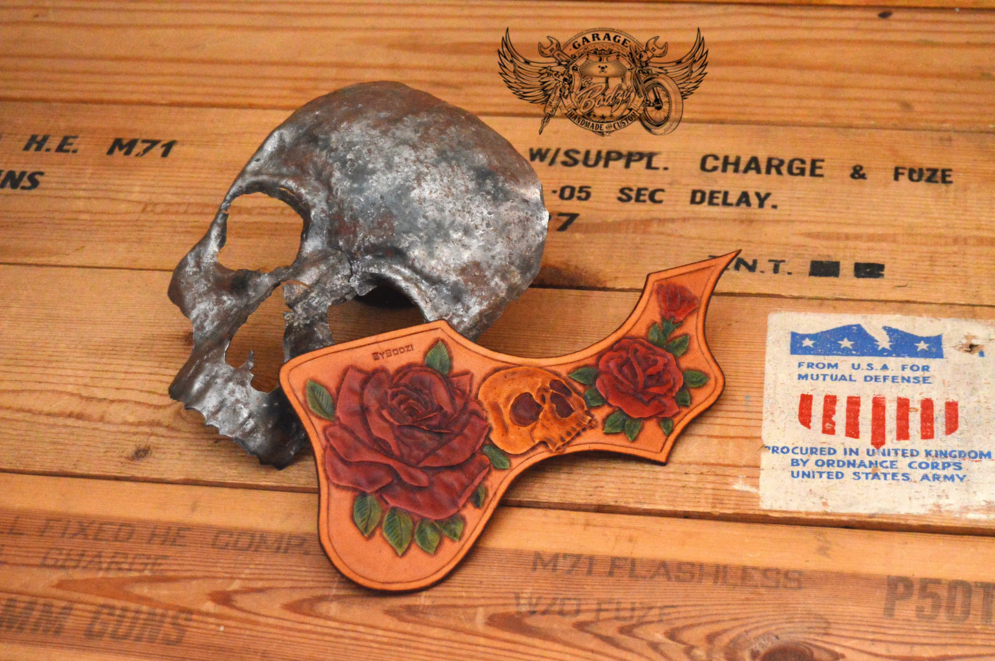 Skull & Roses Epiphone EJ200 Pickguard-ByBodzi-ByBodzi