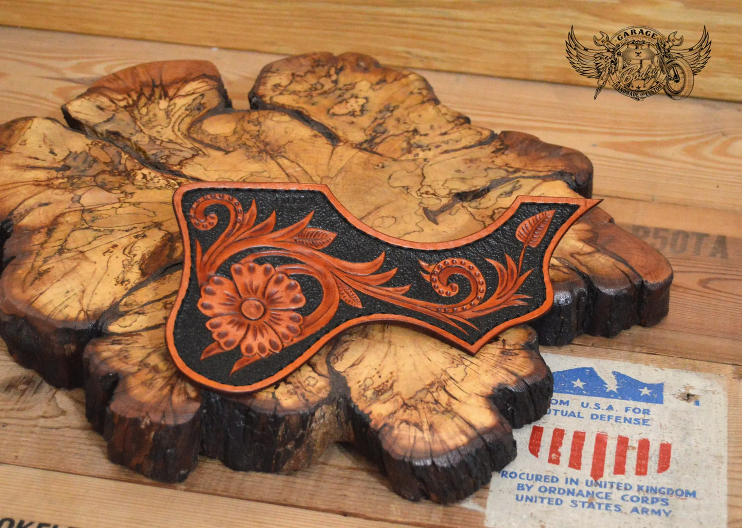 Stitched Flora Epiphone EJ200 Pickguard-ByBodzi-ByBodzi