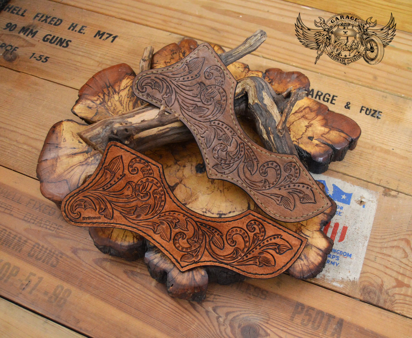 Stitched Floral Gibson J200 Pickguard-ByBodzi-ByBodzi