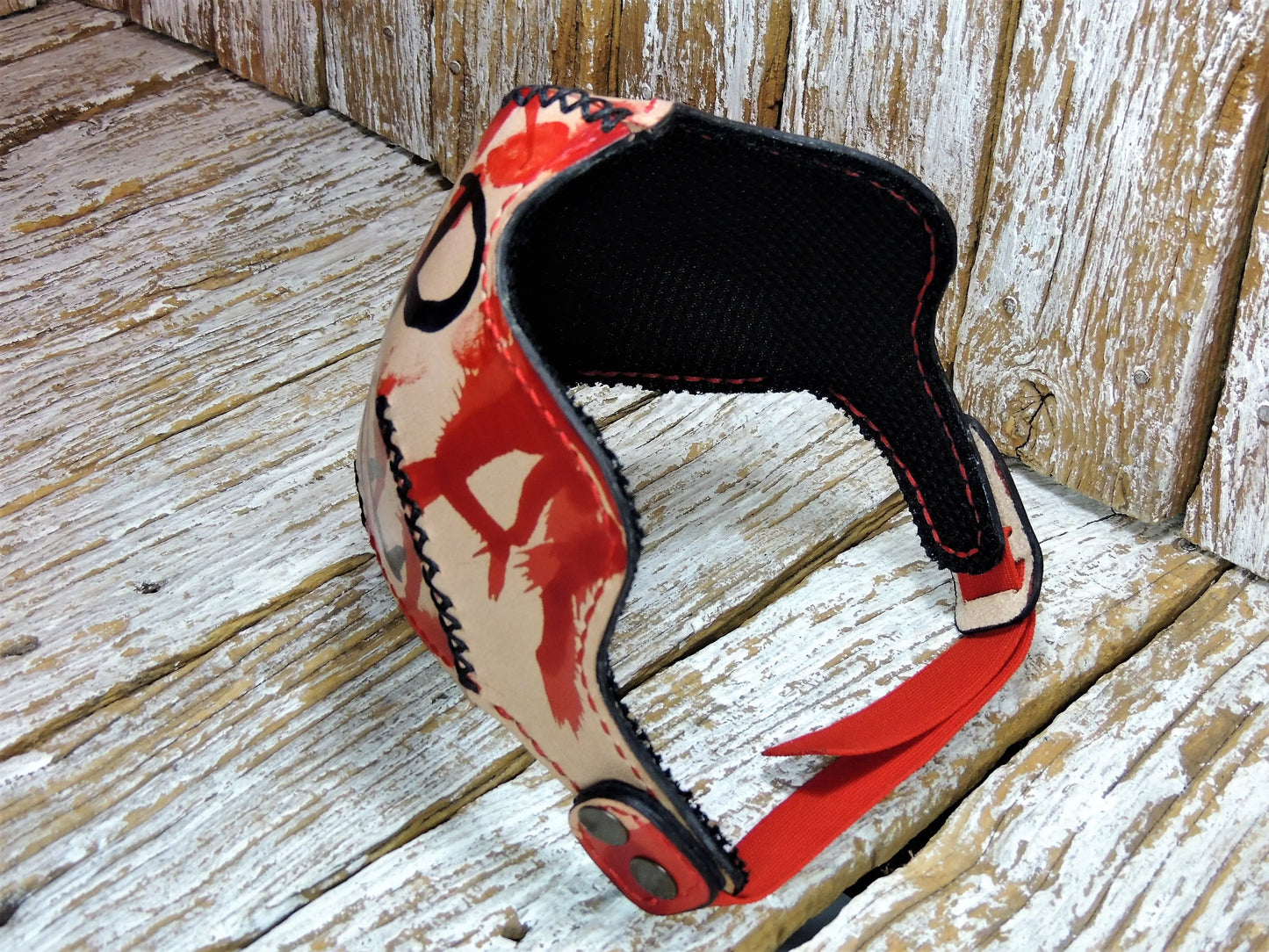 Stop Me Motorcycle Leather Half Mask-ByBodzi